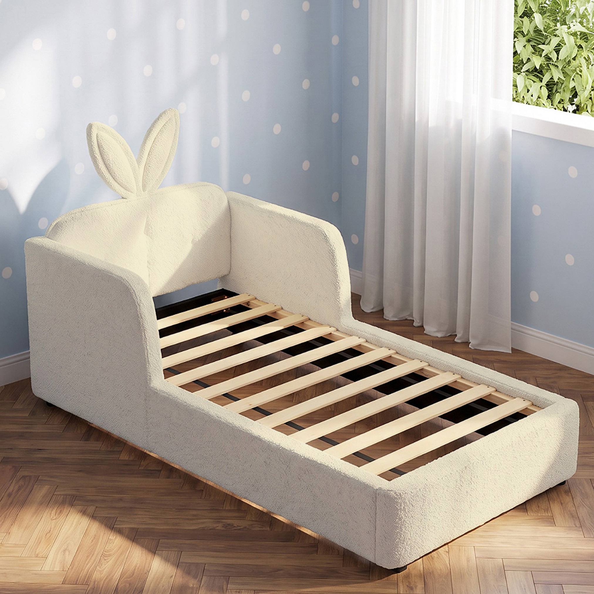 Juniors Toddler Bed with Bunny Headboard-baby-nursery-furniture-cribsandbeds-beds-image-5