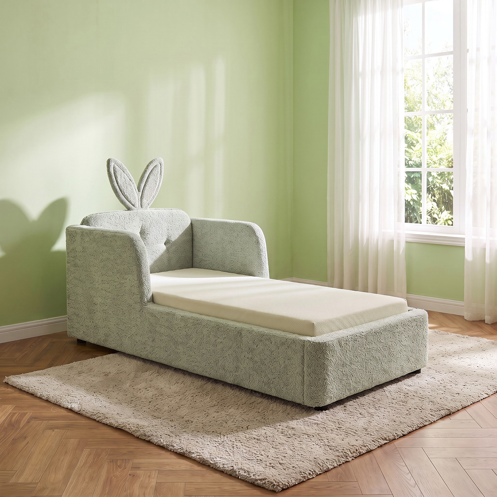 Juniors Toddler Bed with Bunny Headboard-baby-nursery-furniture-cribsandbeds-beds-image-1