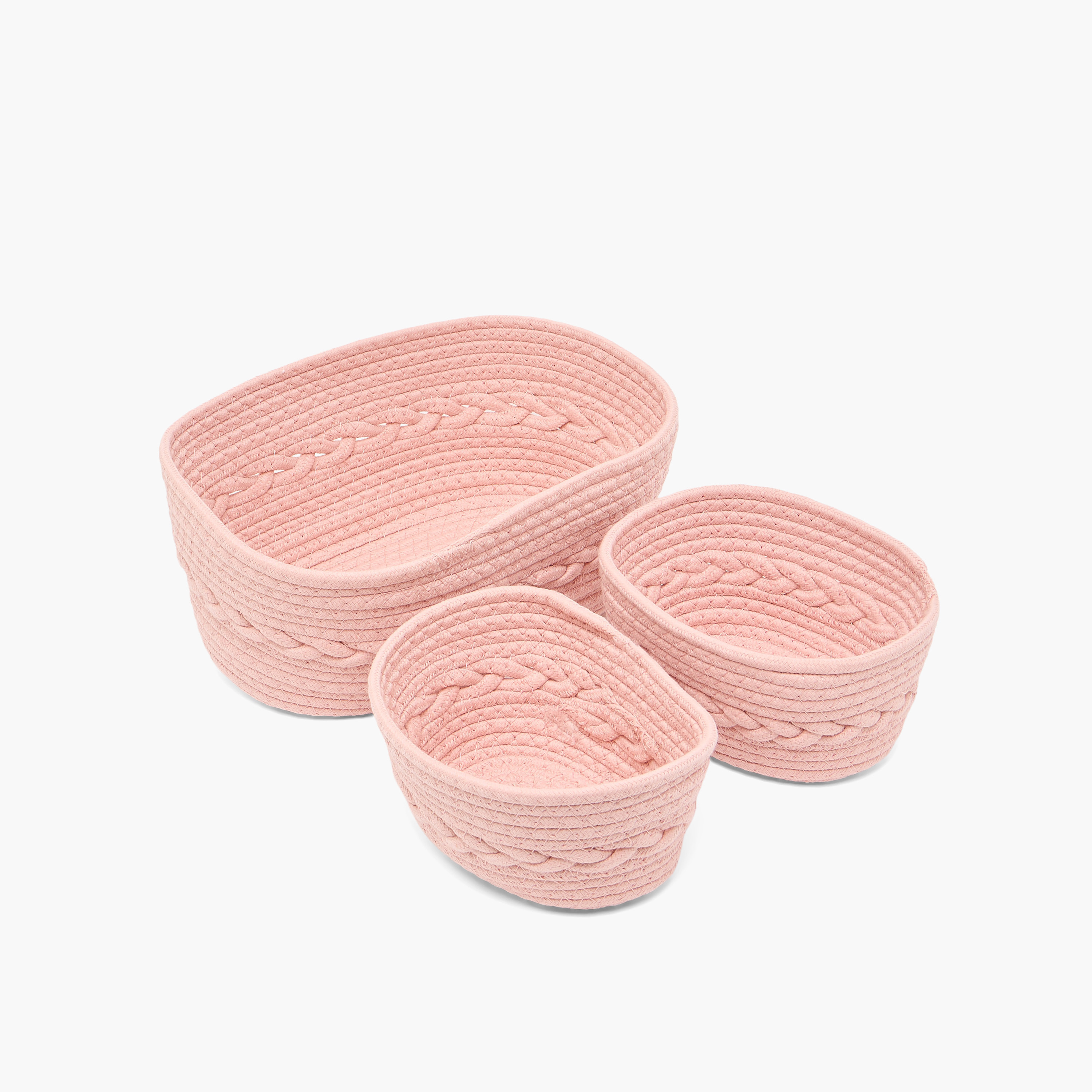 Pack of 3 Juniors Organiser Basket with Rope Design-baby-nursery-furniture-wardrobesandstorage-image-1
