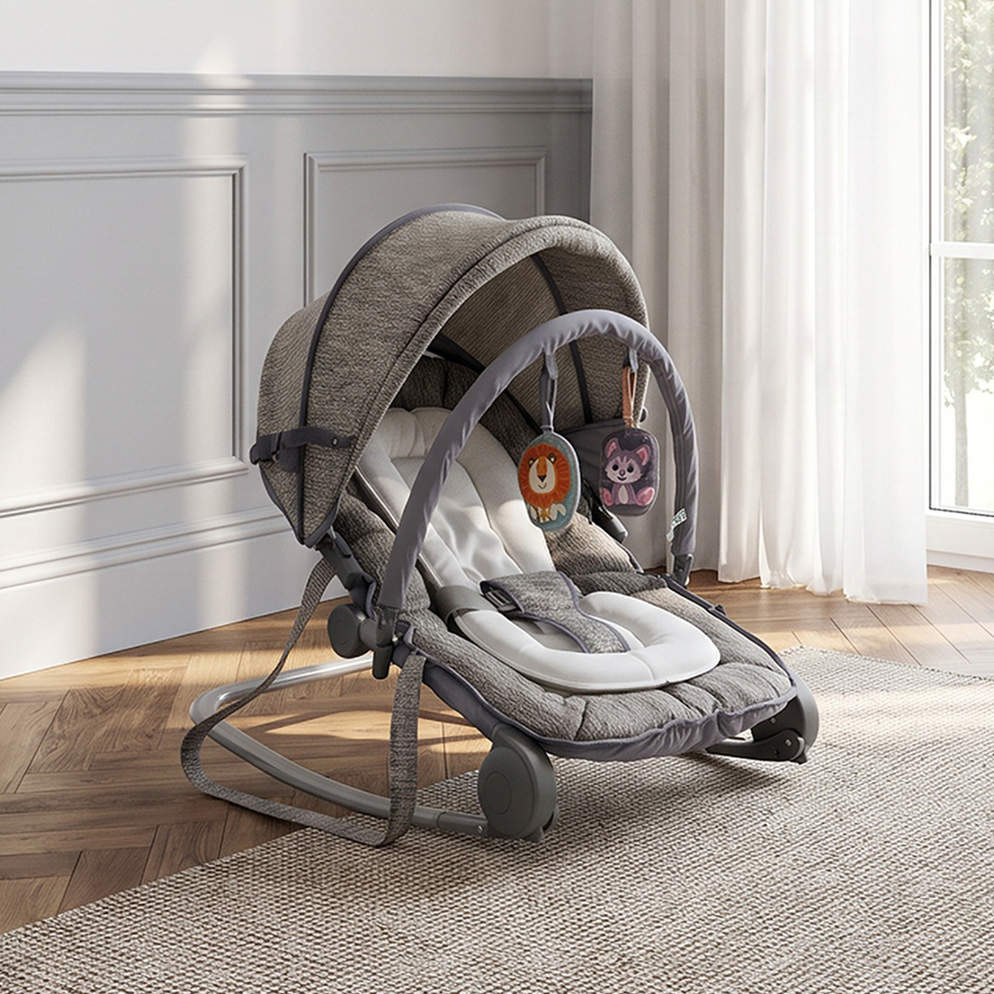 Juniors Garnet Baby Rocker with Canopy-baby-infantactivity-rockers-image-1