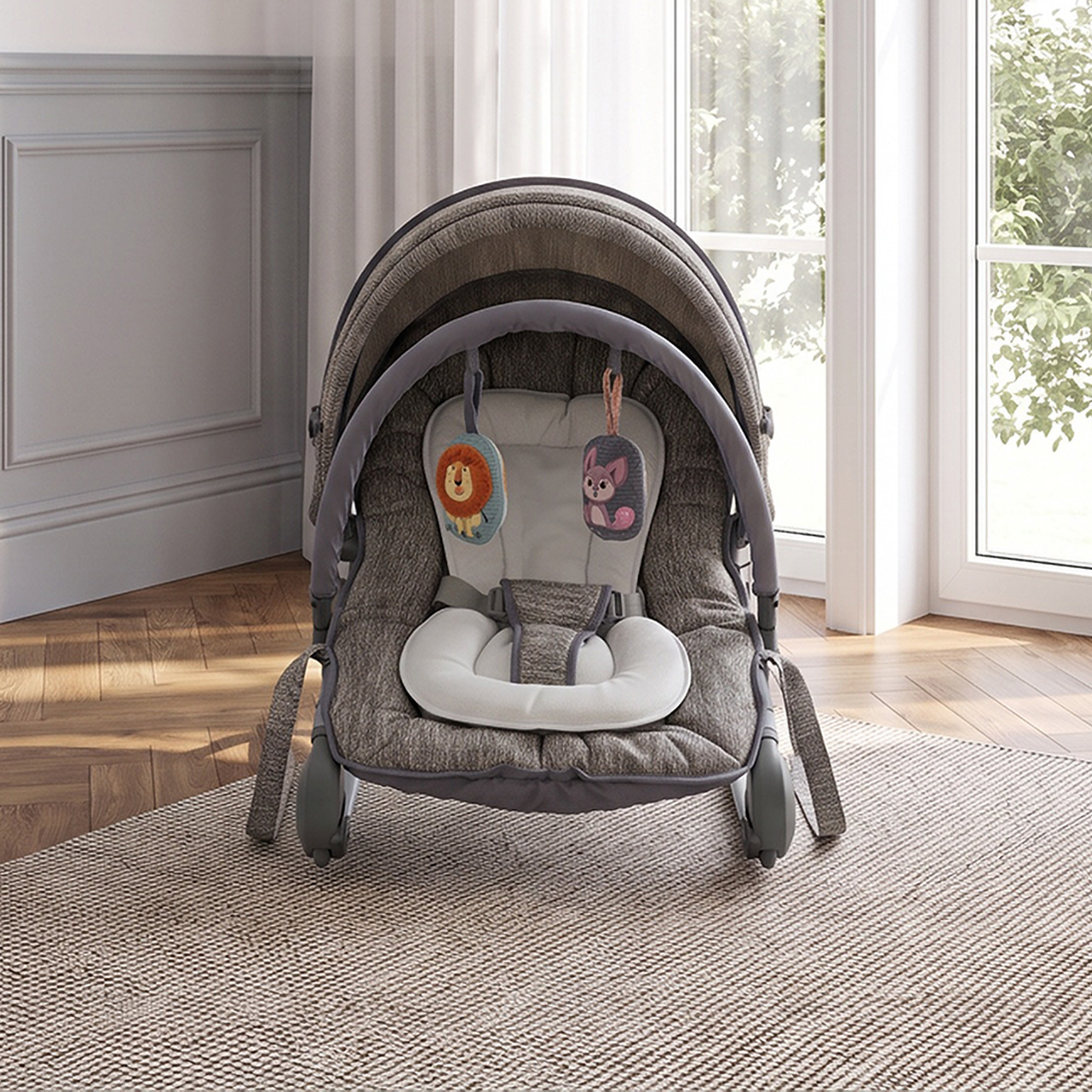 Juniors Garnet Baby Rocker with Canopy-baby-infantactivity-rockers-image-4