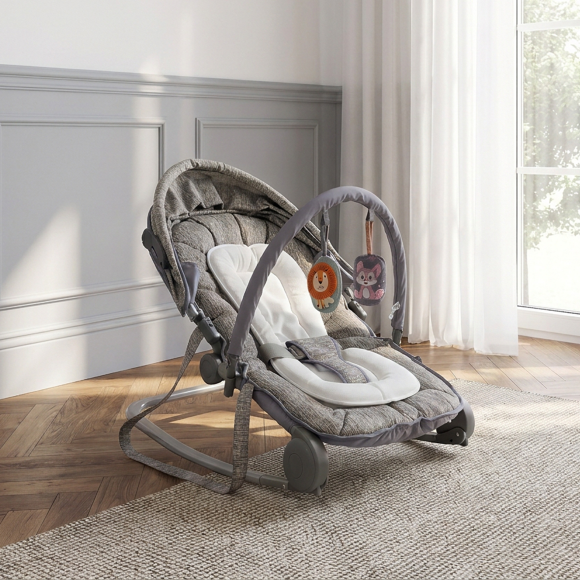 Juniors Garnet Baby Rocker with Canopy-baby-infantactivity-rockers-image-5