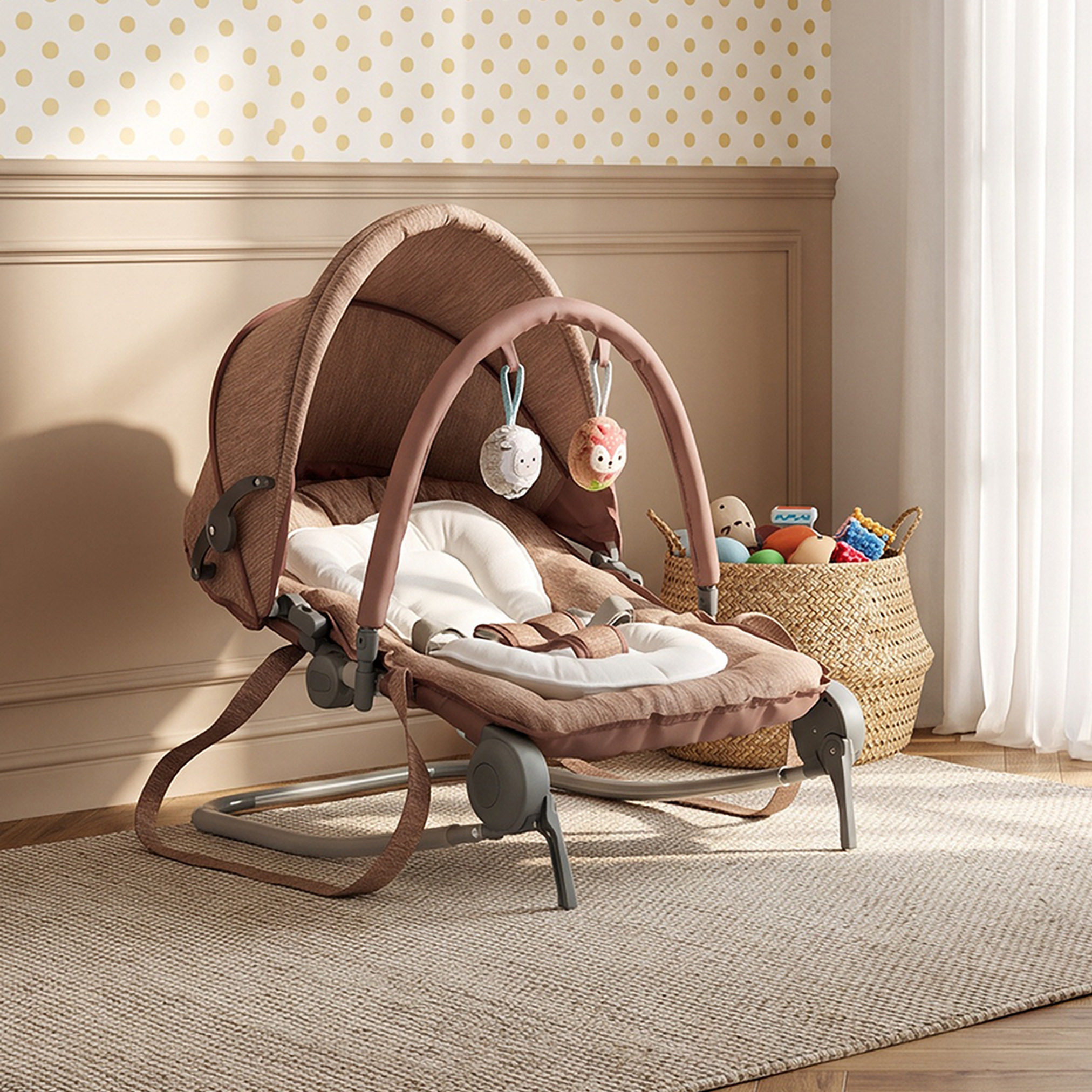 Juniors Garnet Baby Rocker with Canopy-baby-infantactivity-rockers-image-1