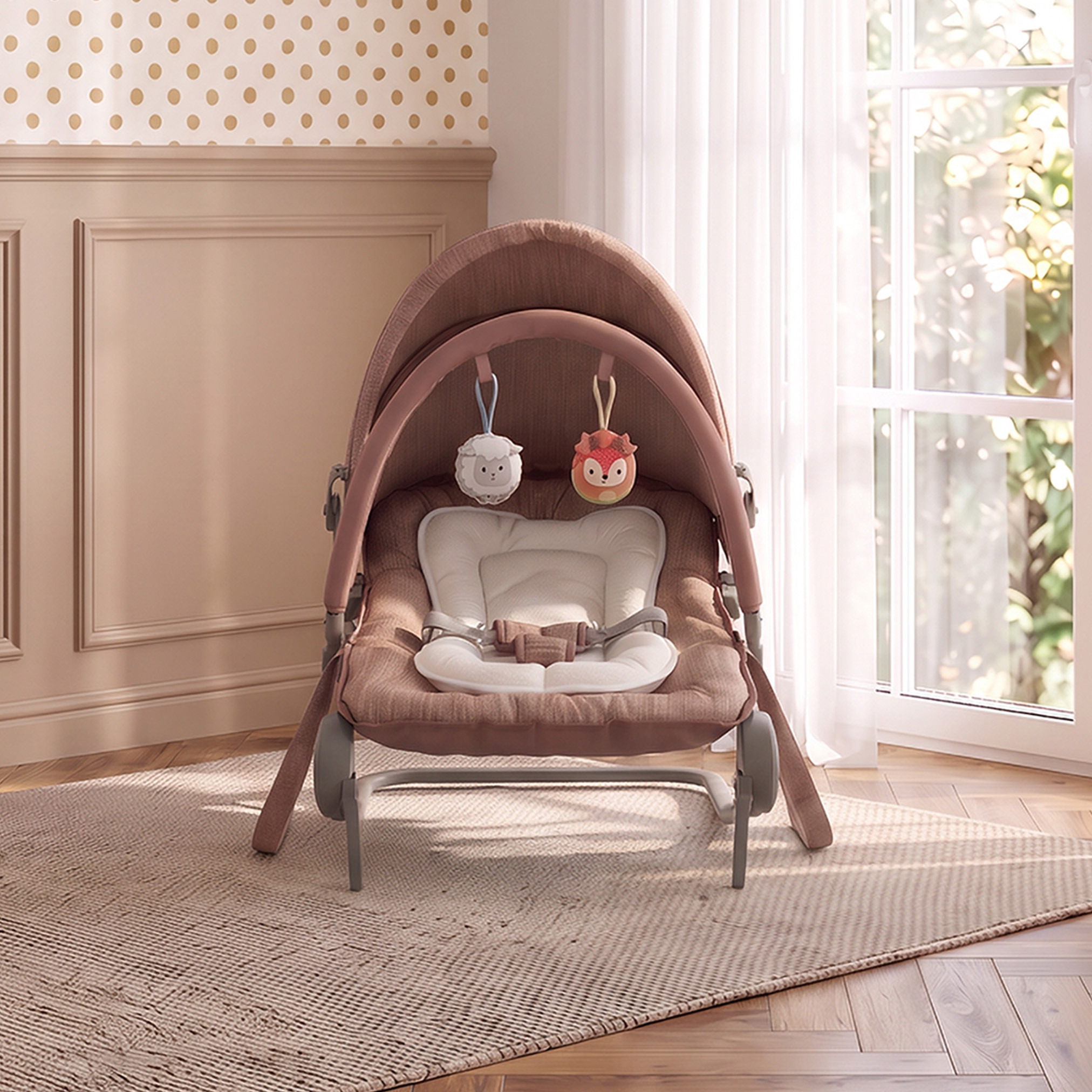 Juniors Garnet Baby Rocker with Canopy-baby-infantactivity-rockers-image-2
