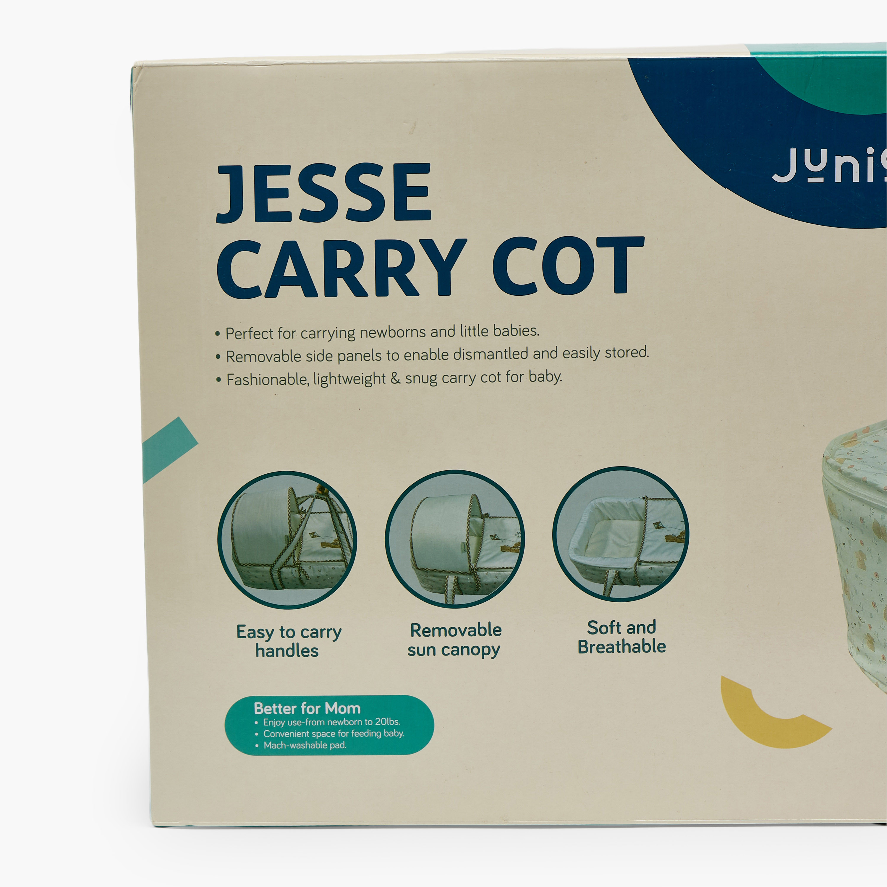 مهد محمول مع مظلة شمس قابلة للإزالة جيسي من جونيورز-baby-gear-carrycots-image-13