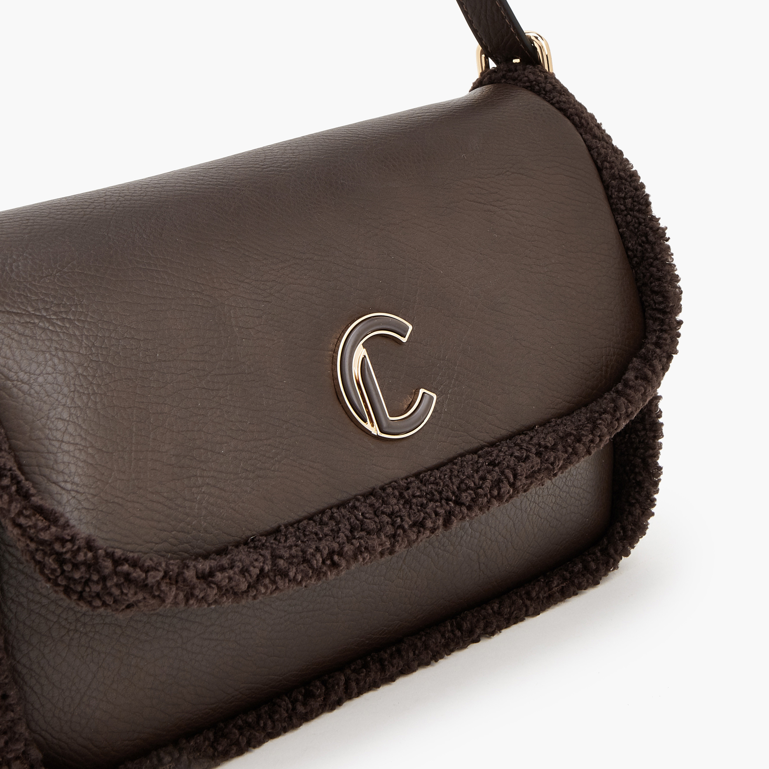 Le Confort Logo Shoulder Bag with Faux Fur Trim-women-bagsandwallets-handbags-image-3