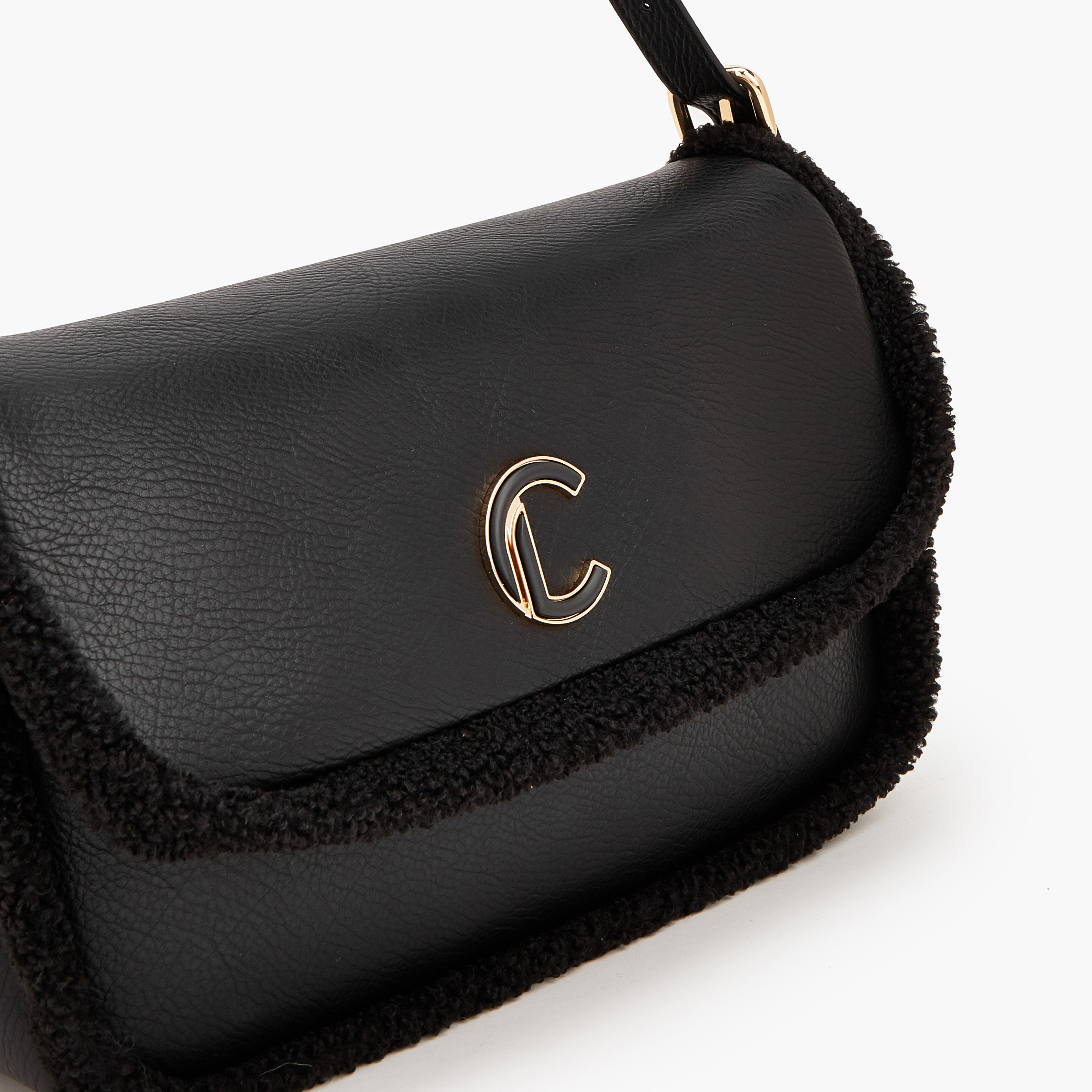 Le Confort Logo Shoulder Bag with Faux Fur Trim-women-bagsandwallets-handbags-image-3