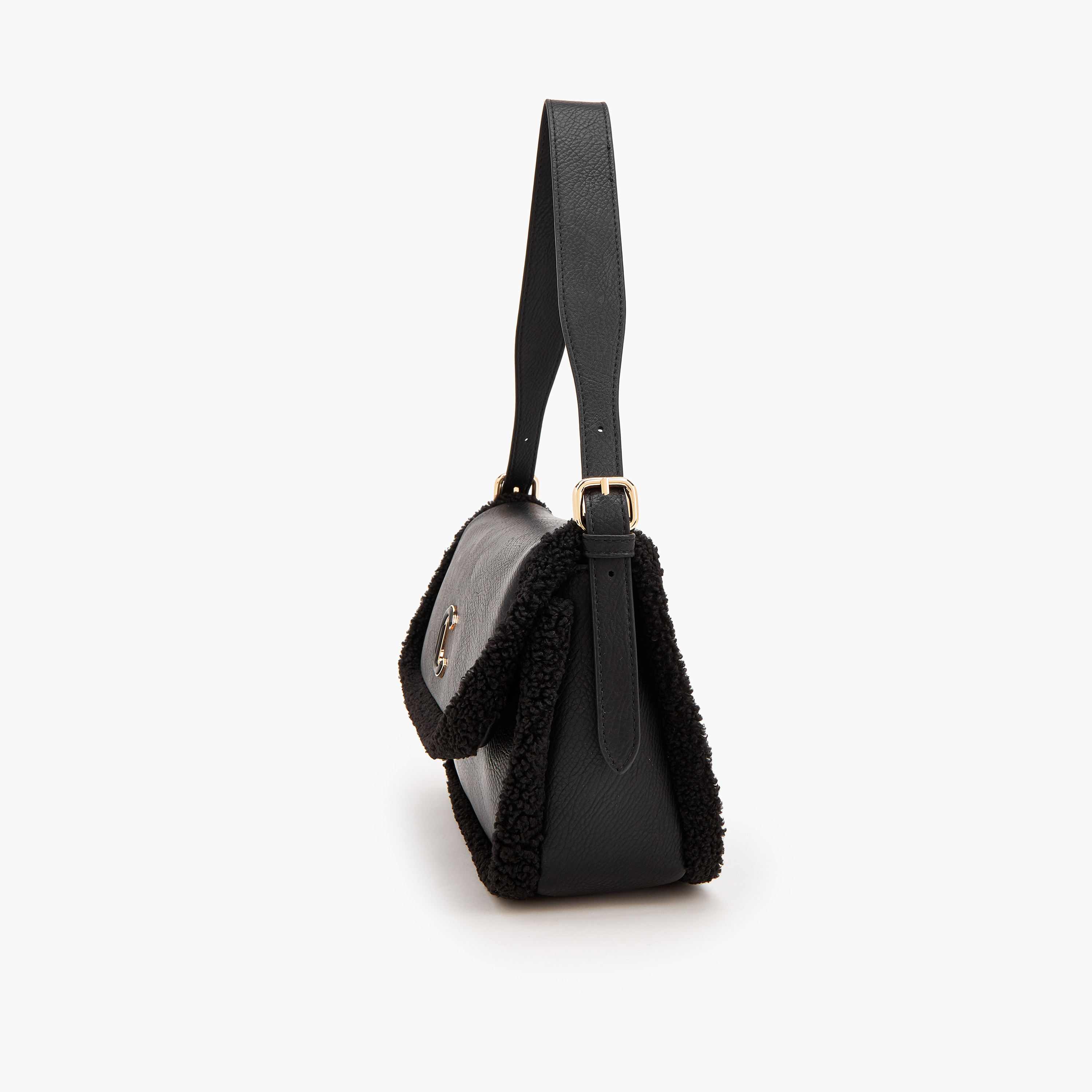 Le Confort Logo Shoulder Bag with Faux Fur Trim-women-bagsandwallets-handbags-image-5