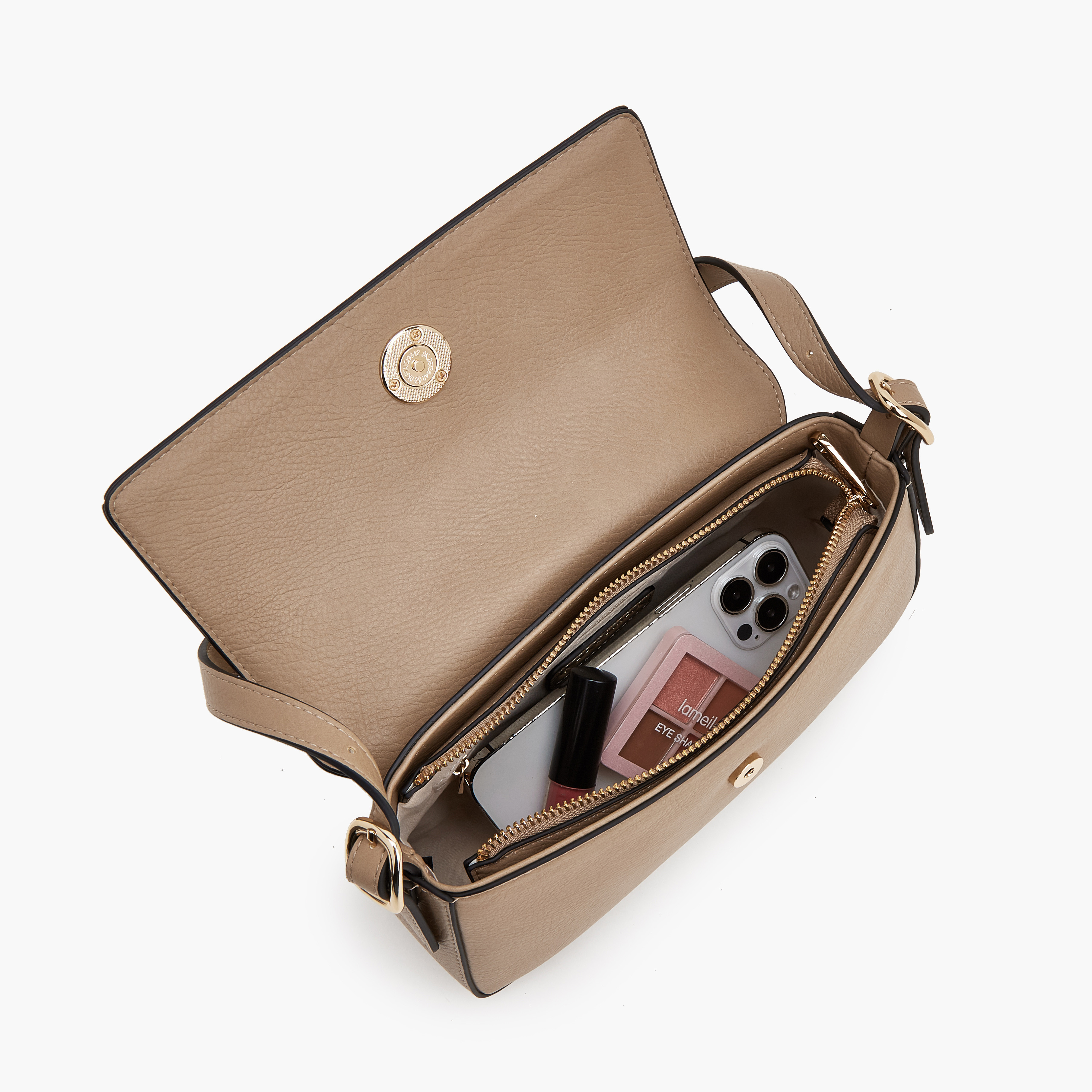 Le Confort Solid Shoulder Bag with Logo Detail-women-bagsandwallets-handbags-image-7