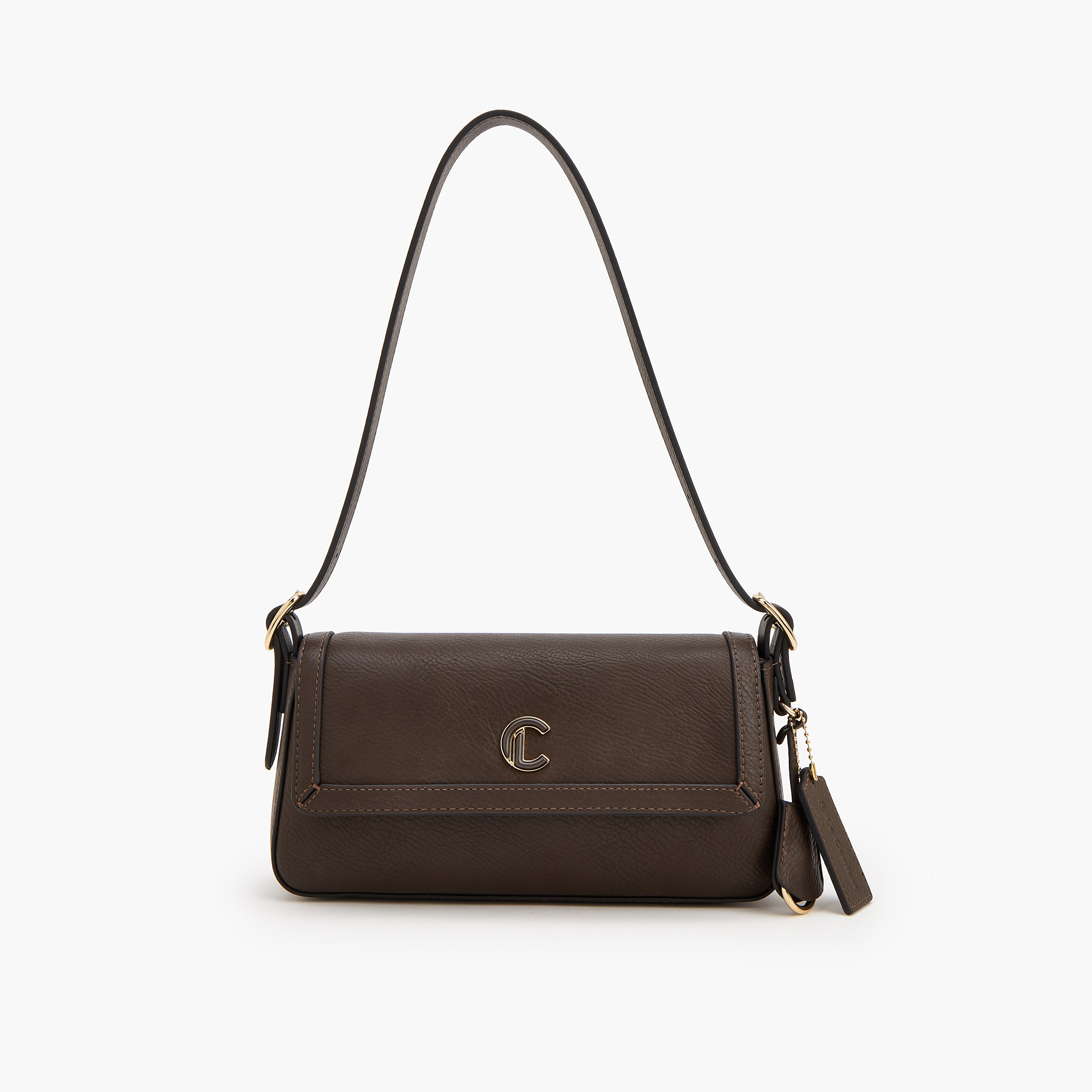Le Confort Solid Shoulder Bag with Logo Detail-women-bagsandwallets-handbags-image-1