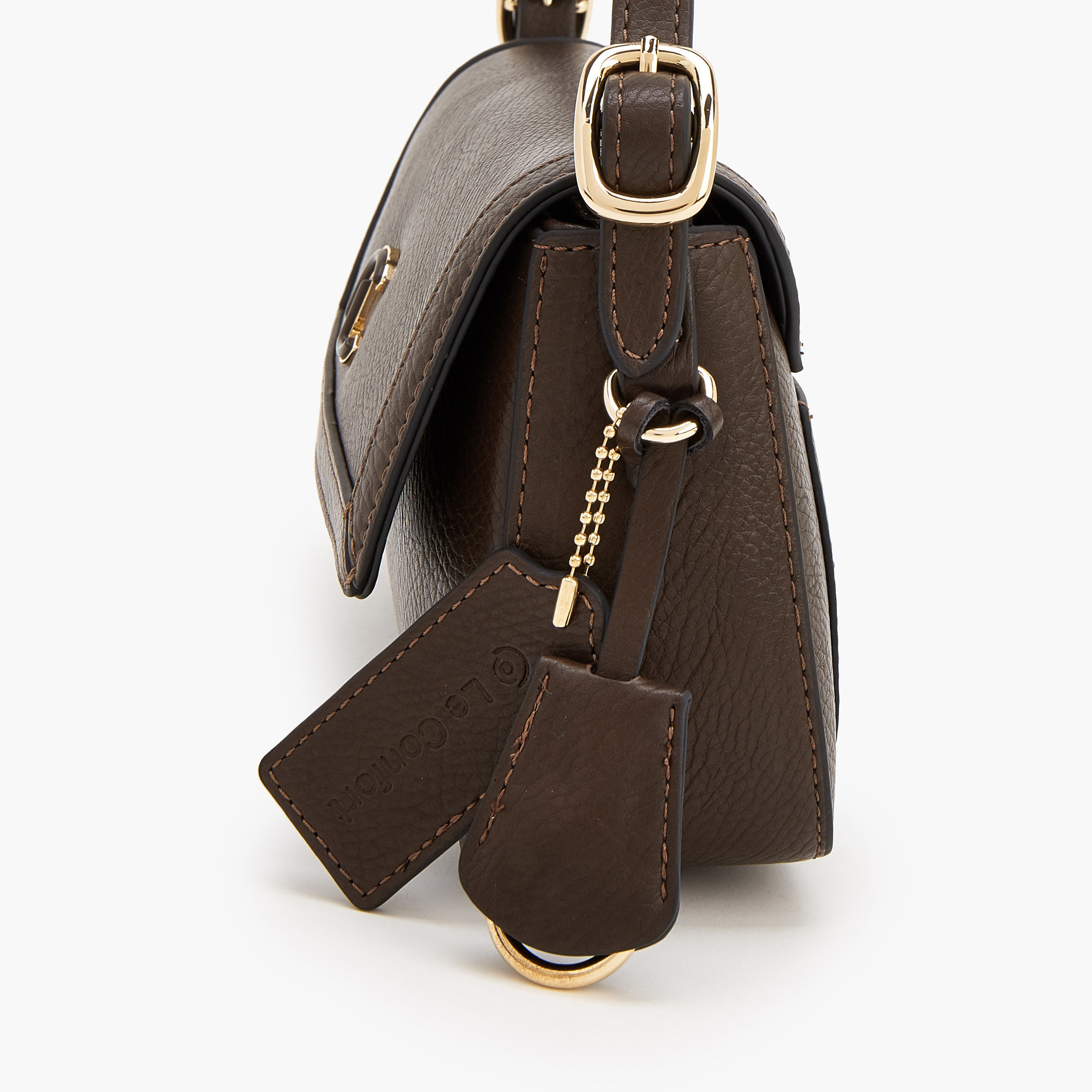 Le Confort Solid Shoulder Bag with Logo Detail-women-bagsandwallets-handbags-image-4