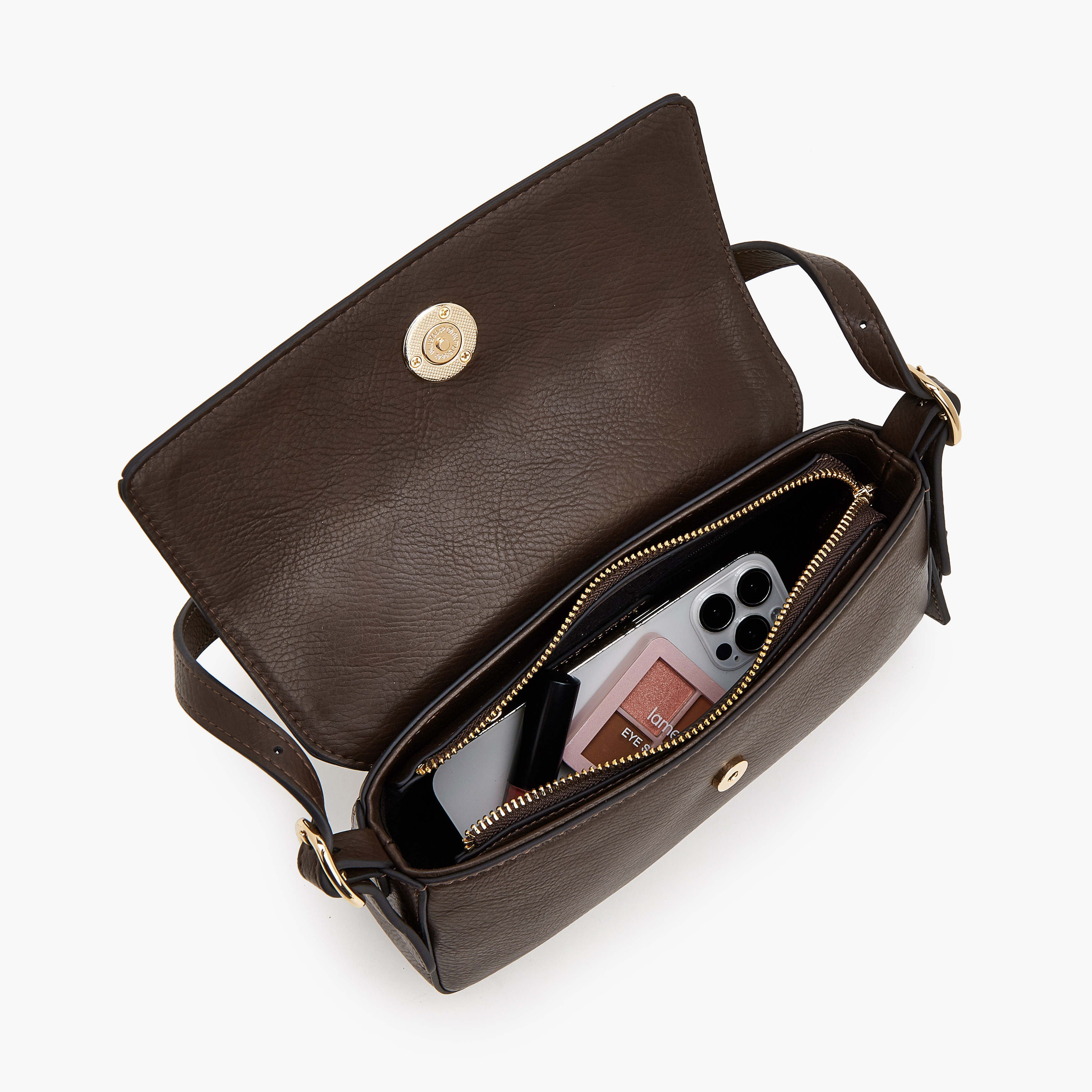 Le Confort Solid Shoulder Bag with Logo Detail-women-bagsandwallets-handbags-image-7