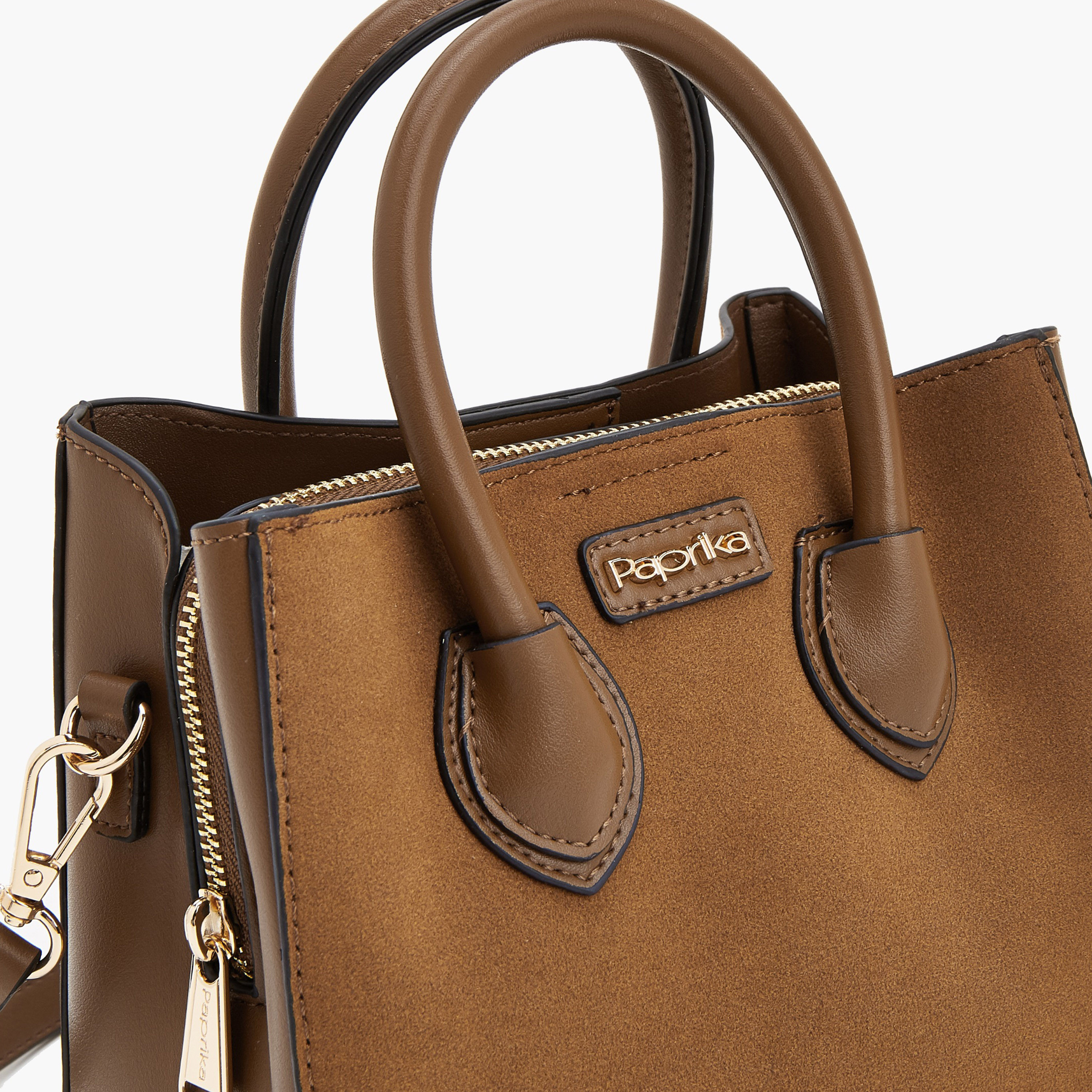 Paprika Textured Crossbody Bag with Detachable Strap-women-bagsandwallets-handbags-image-3