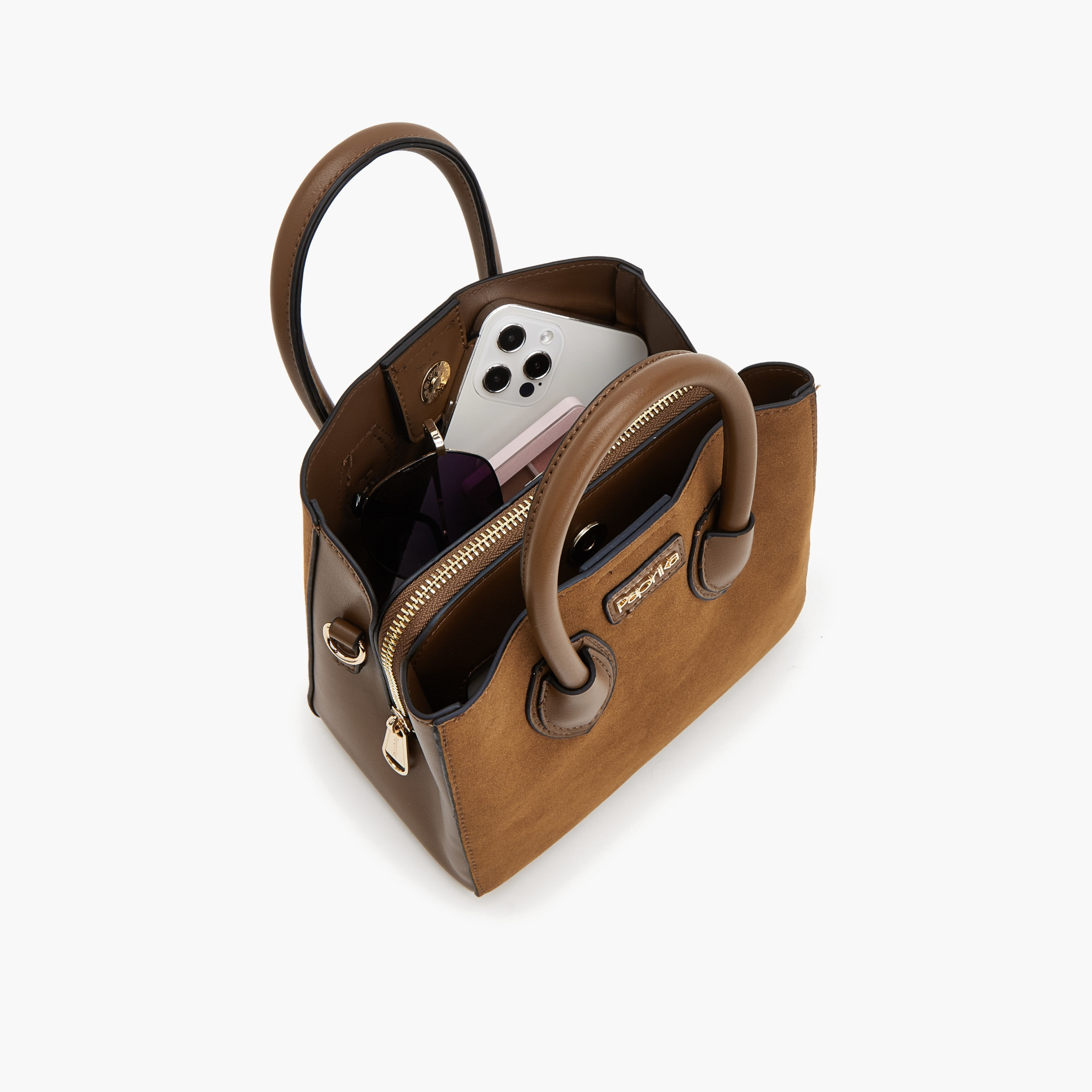 Paprika Textured Crossbody Bag with Detachable Strap-women-bagsandwallets-handbags-image-7