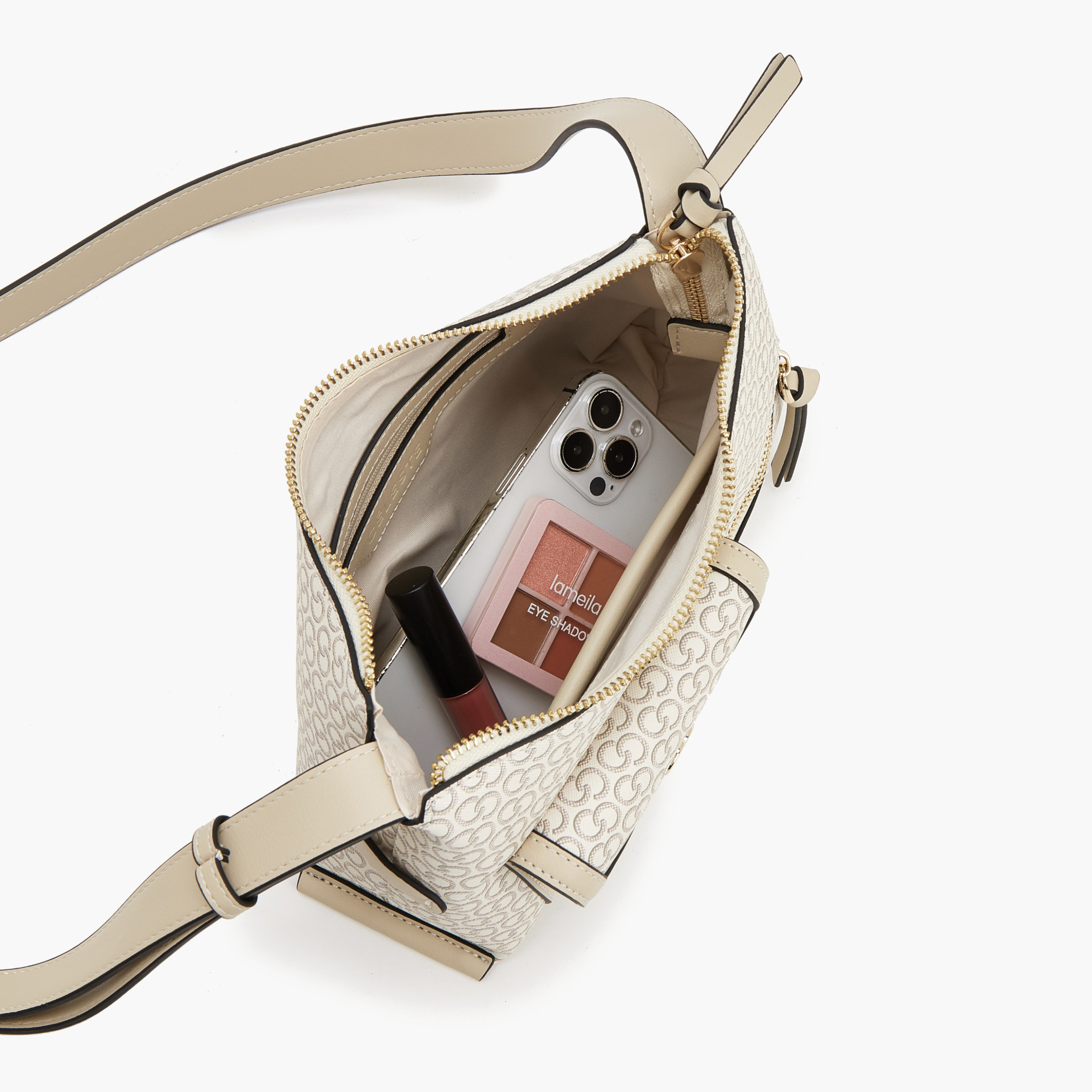 Celeste Monogram Print Crossbody Bag with Zip Closure-women-bagsandwallets-handbags-image-7