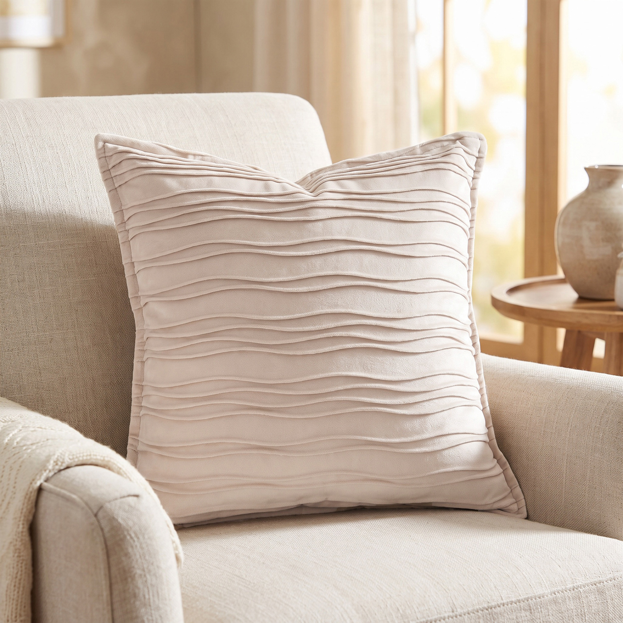 Textured Velvet Filled Cushion - 50x50 cms-household-cushionsandthrows-filledcushions-decorativecushions-image-1