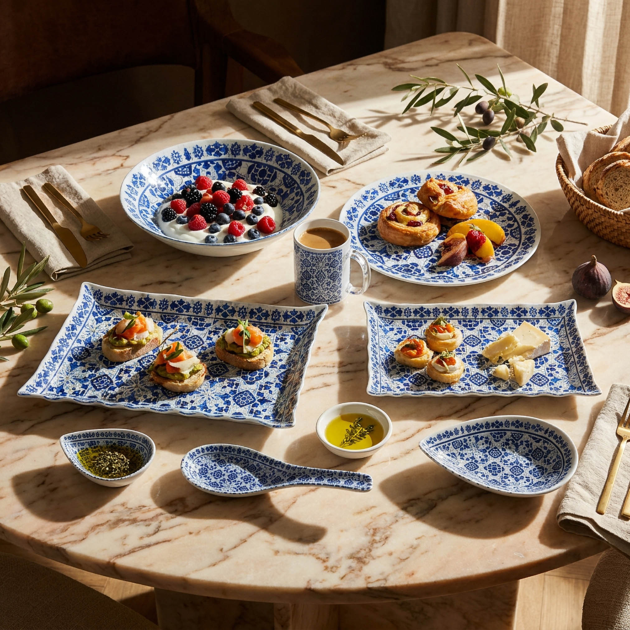 Zuhra Floral Print Glass Serving Platter - 21x31 cms-household-dining-serveware-servingplatters-image-5