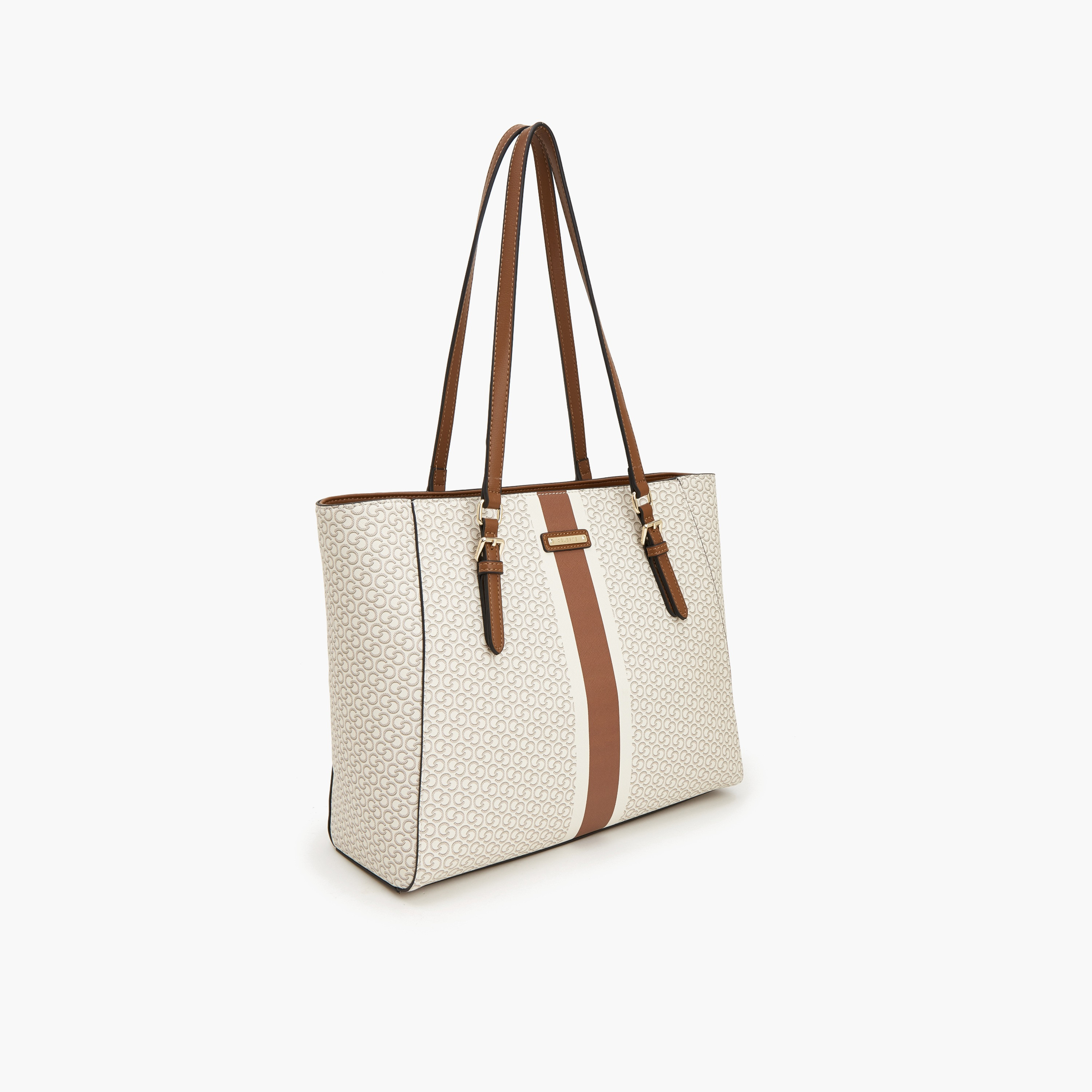 Celeste Monogram Print Tote Bag with Zip Closure-women-bagsandwallets-handbags-image-3