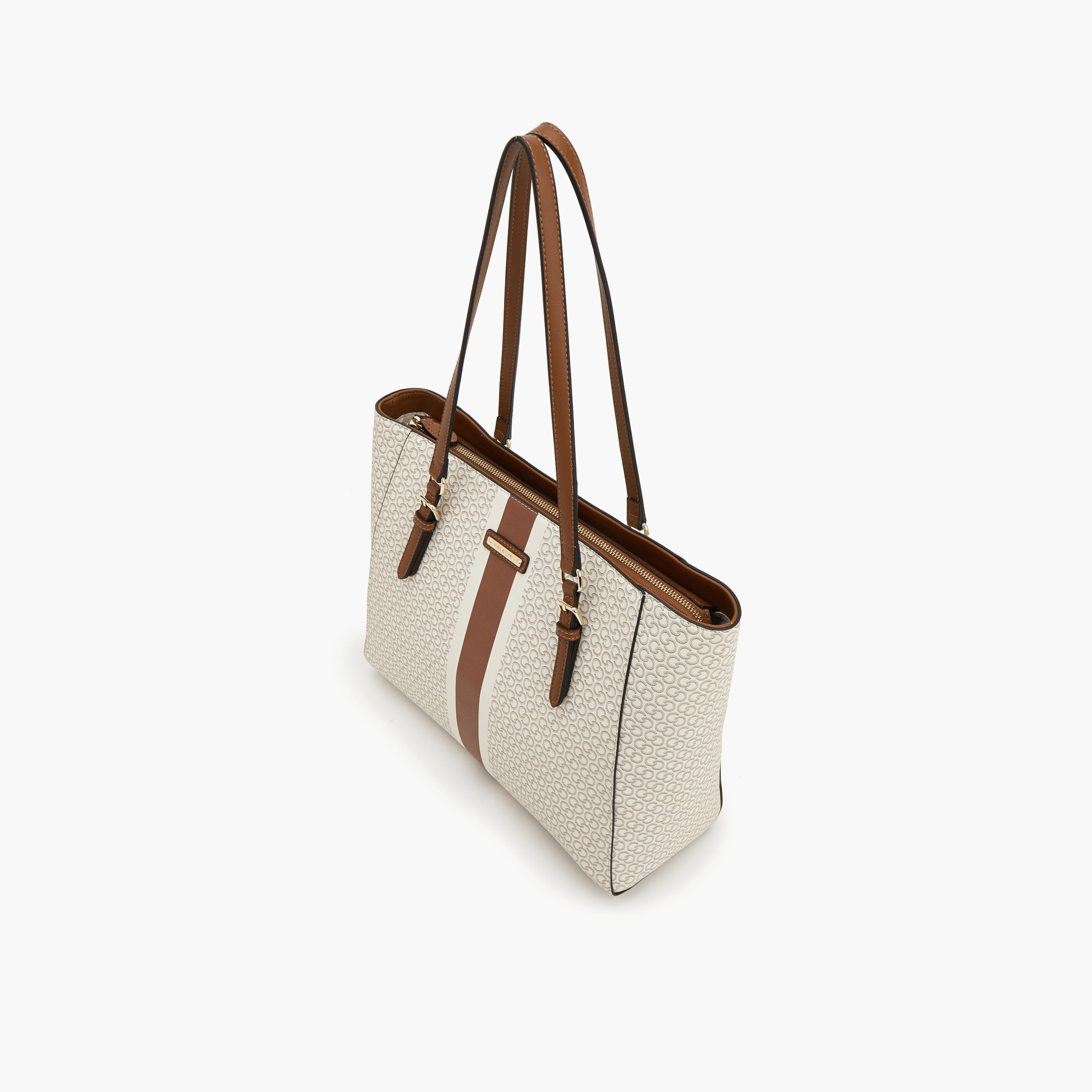 Celeste Monogram Print Tote Bag with Zip Closure-women-bagsandwallets-handbags-image-5