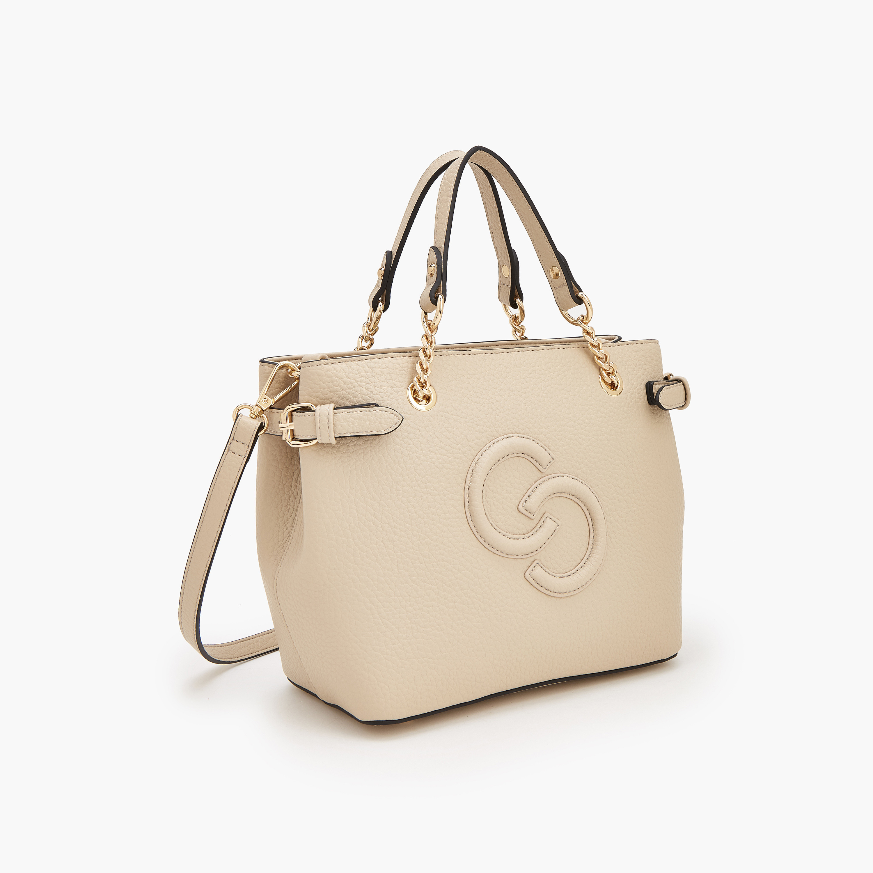 Celeste Logo Embossed Tote Bag with Detachable Straps-women-bagsandwallets-handbags-image-2