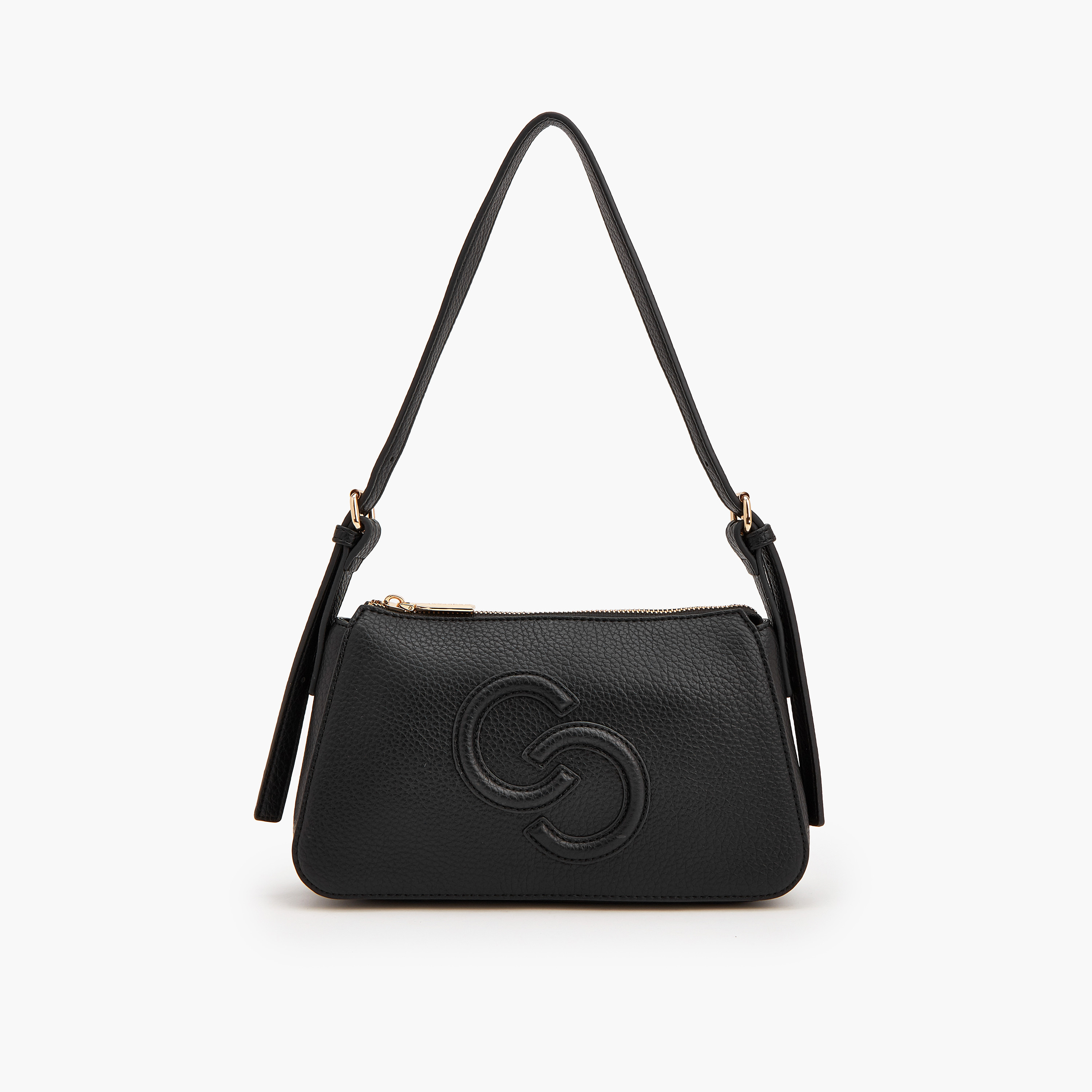 Celeste Textured Shoulder Bag with Logo Detail-women-bagsandwallets-handbags-image-1