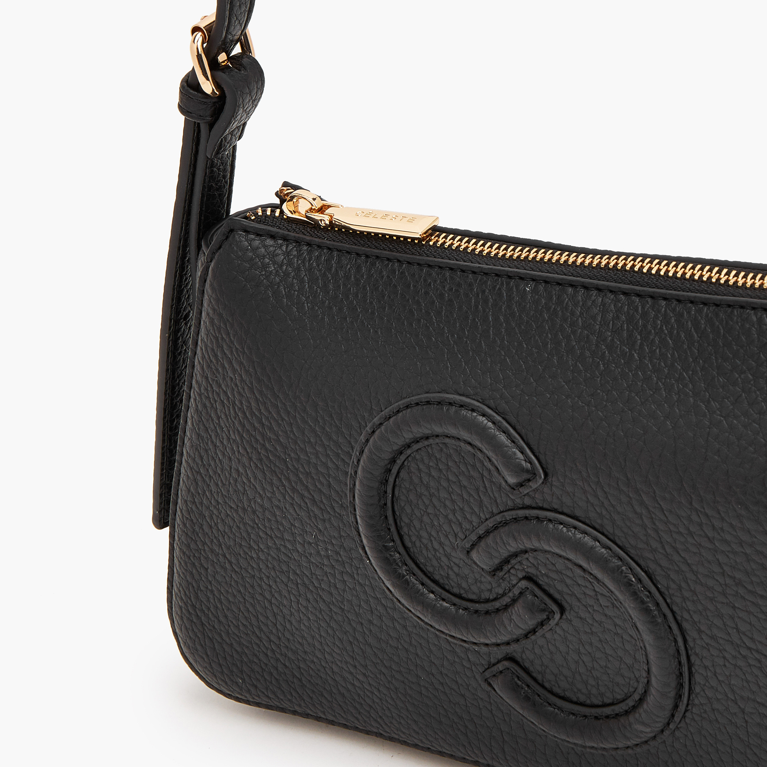 Celeste Textured Shoulder Bag with Logo Detail-women-bagsandwallets-handbags-image-4
