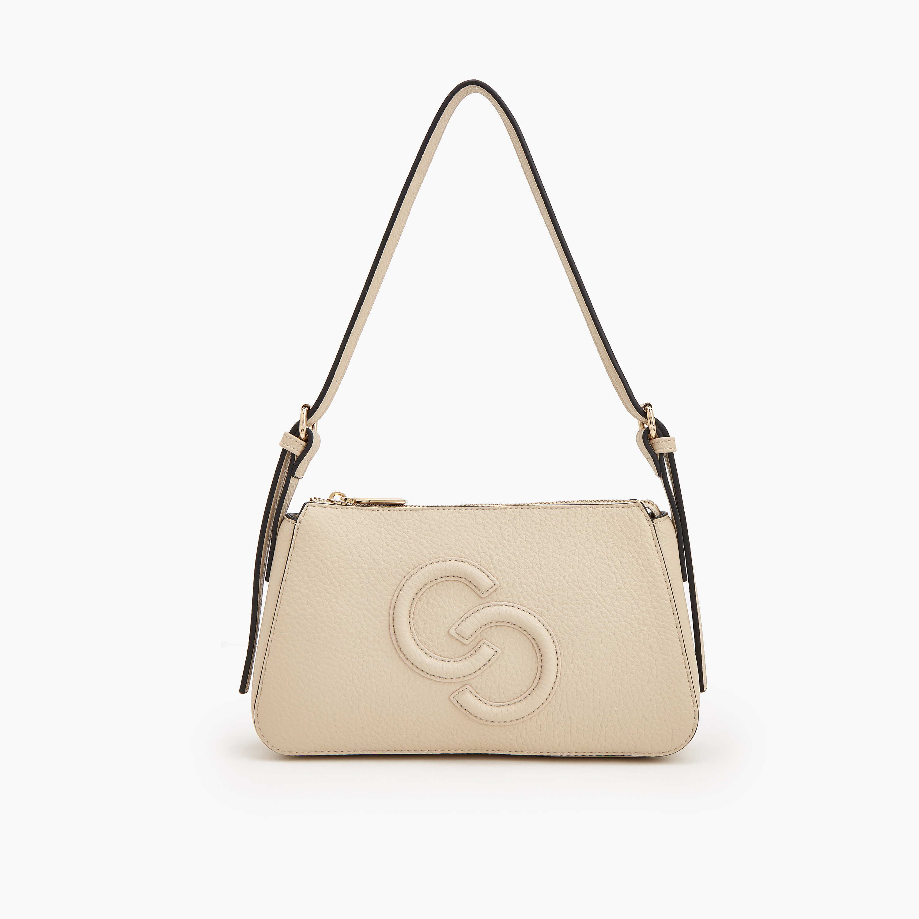 Celeste Textured Shoulder Bag with Logo Detail-women-bagsandwallets-handbags-image-1