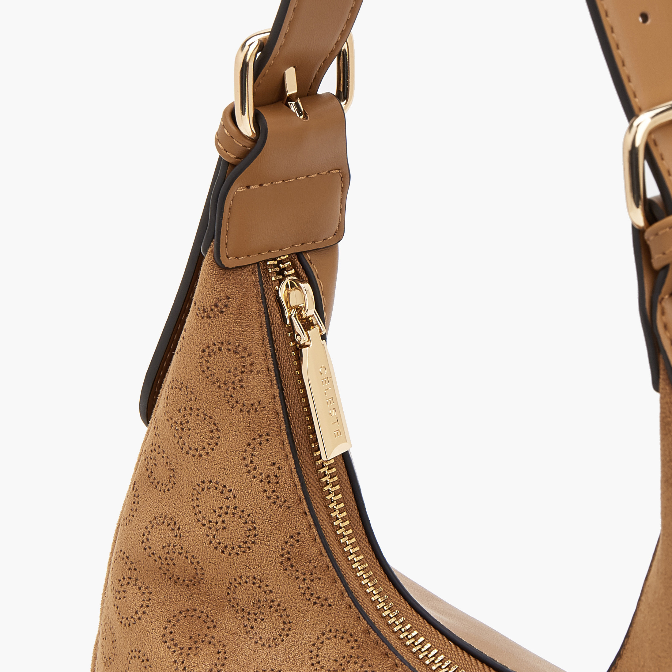 Celeste Suede Hobo Bag with Logo Detail-women-bagsandwallets-handbags-image-4