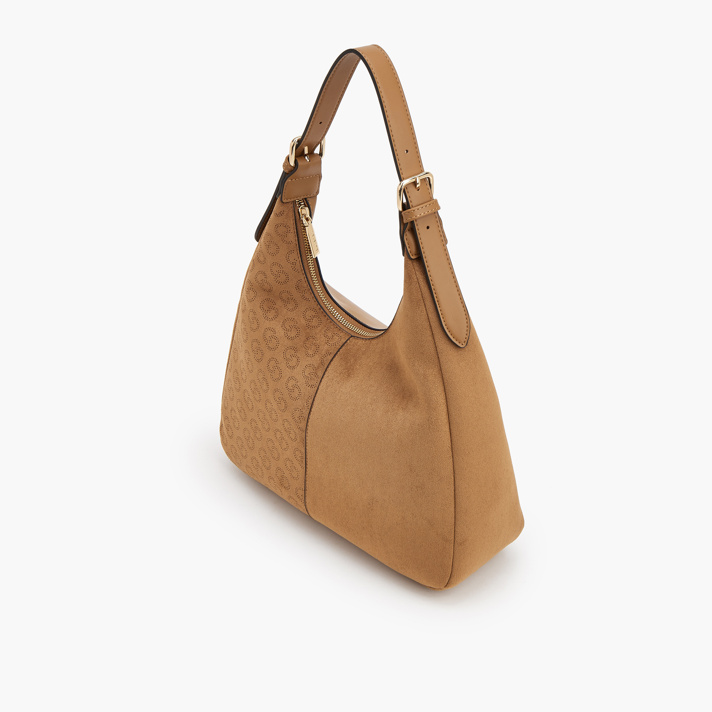 Celeste Suede Hobo Bag with Logo Detail-women-bagsandwallets-handbags-image-5