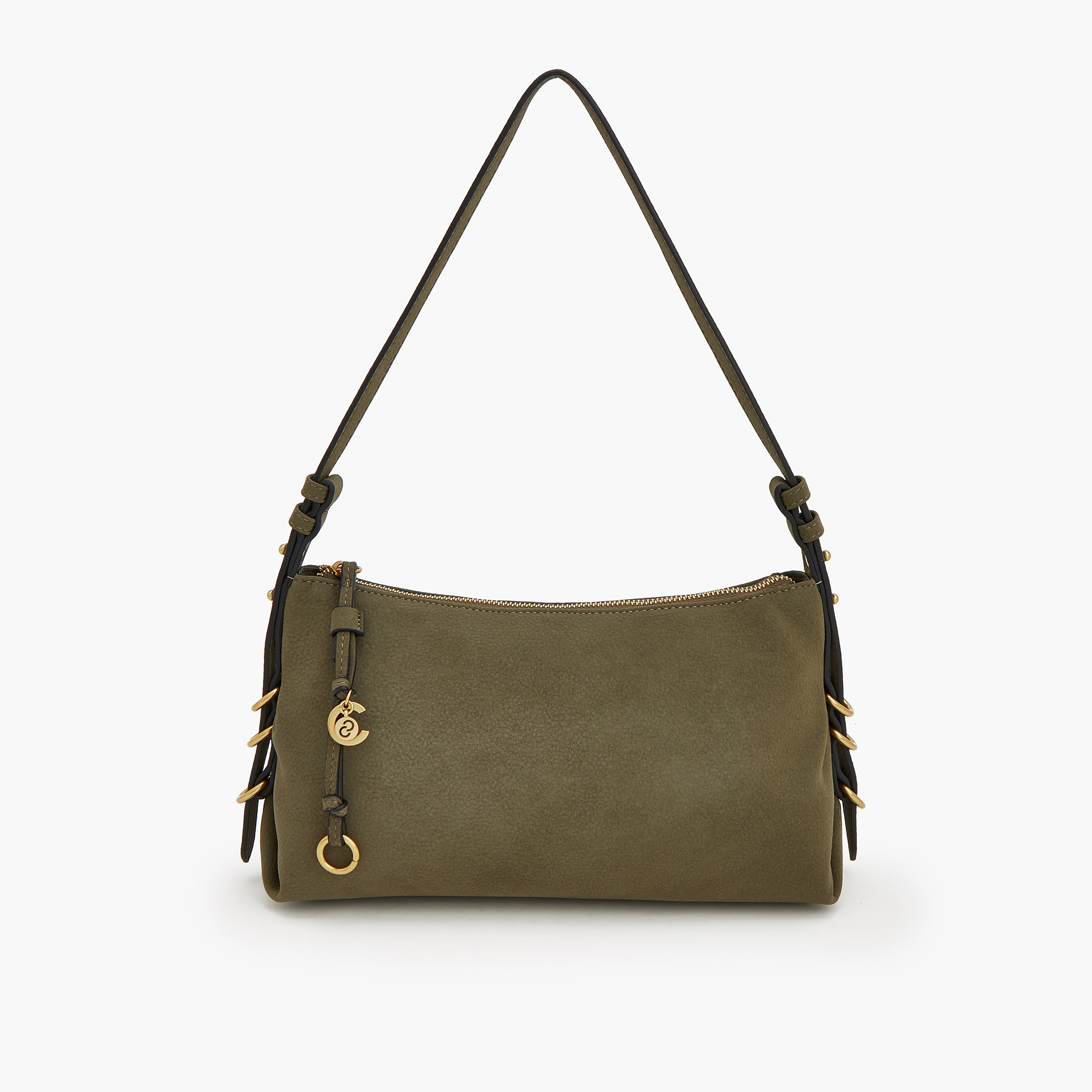 Celeste Suede Shoulder Bag with Metallic Accent-women-bagsandwallets-handbags-image-1