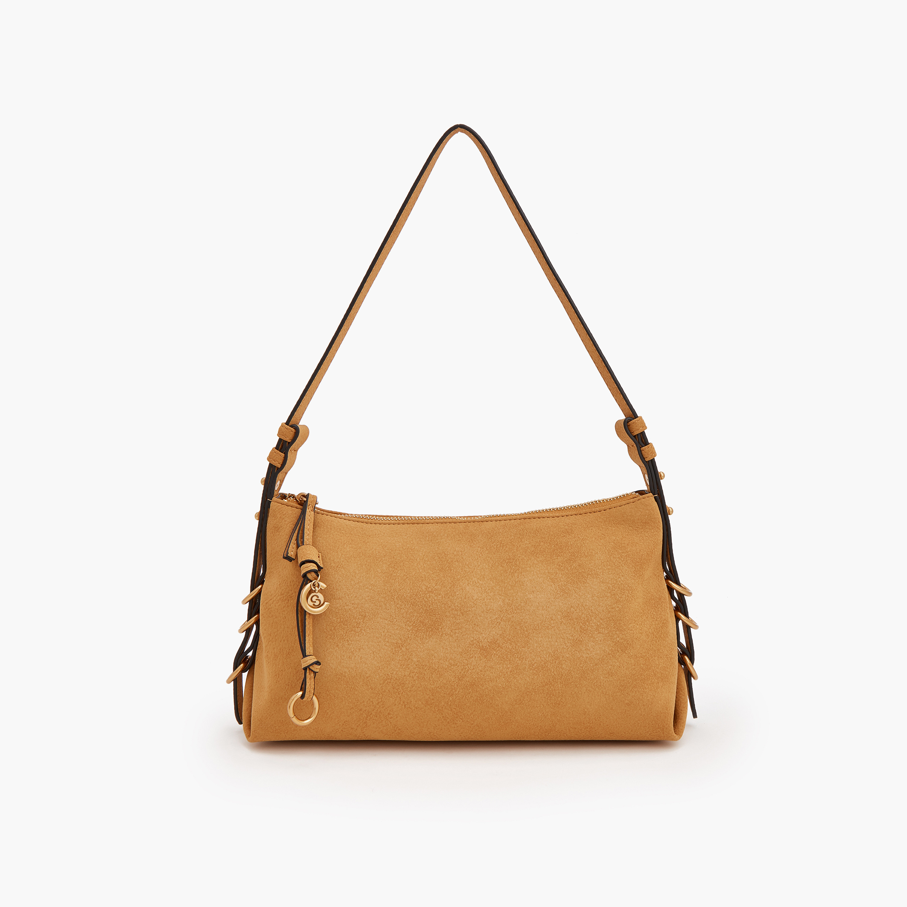 Celeste Suede Shoulder Bag with Metallic Accent-women-bagsandwallets-handbags-image-1