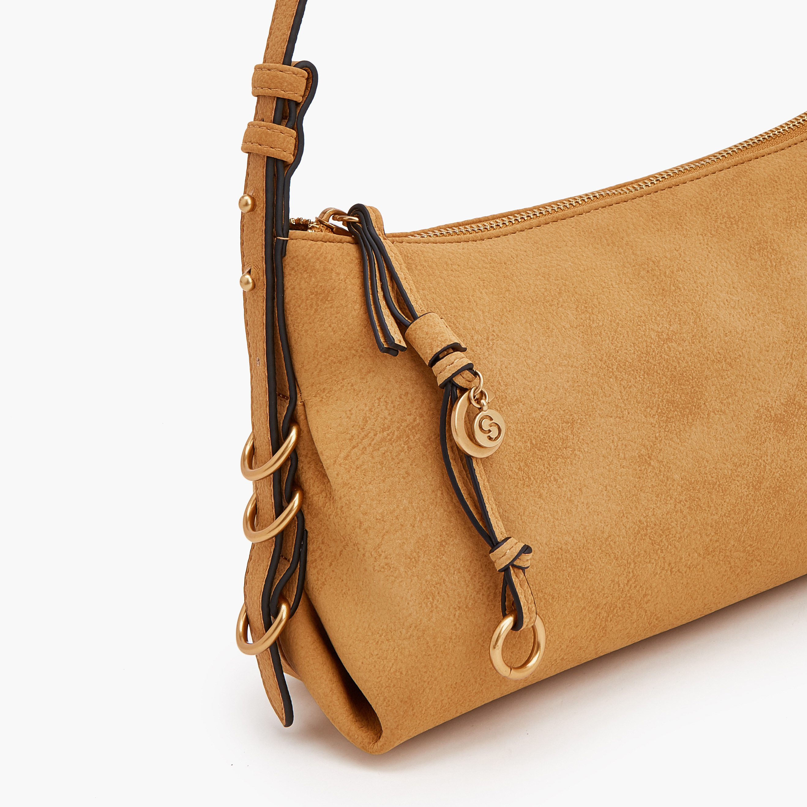 Celeste Suede Shoulder Bag with Metallic Accent-women-bagsandwallets-handbags-image-3