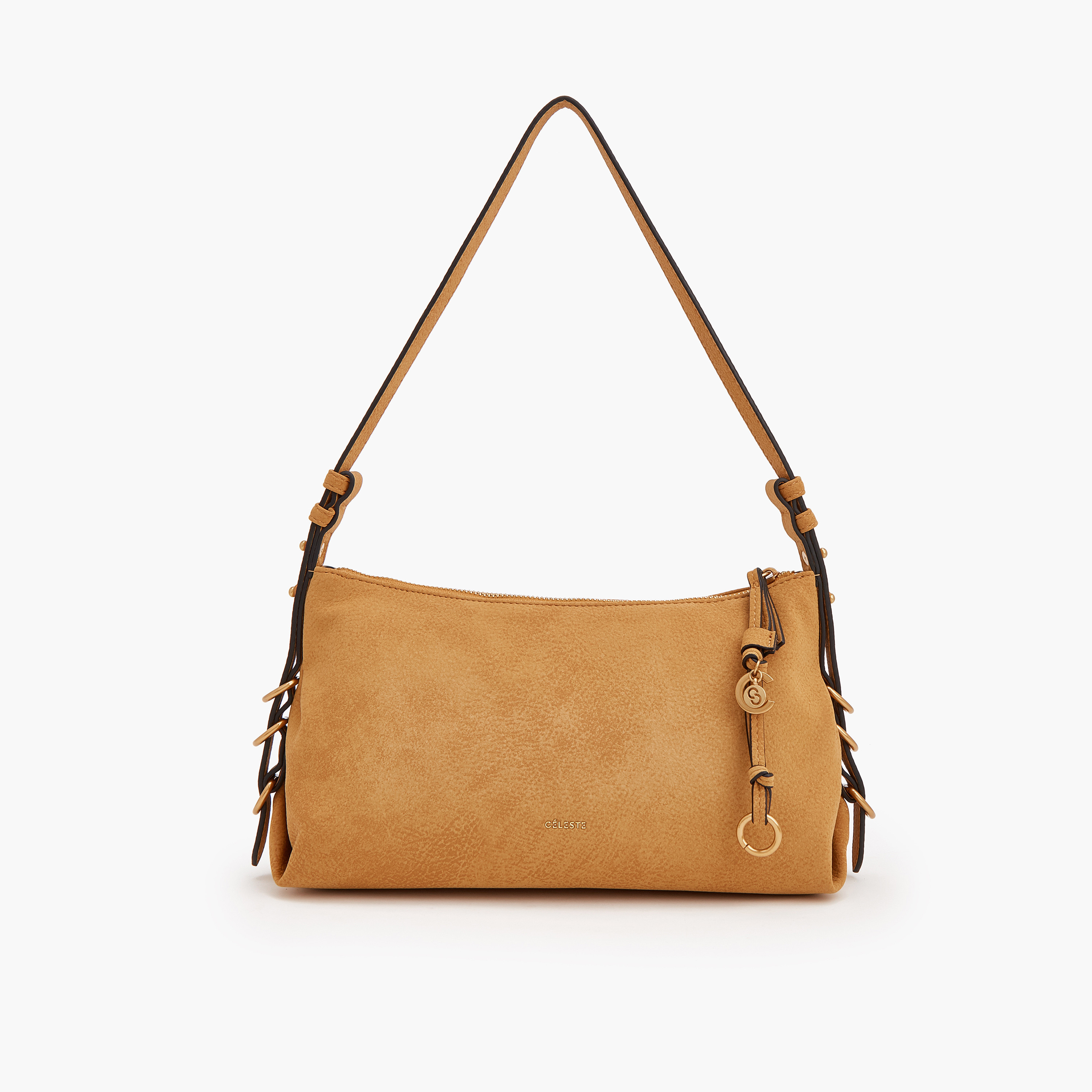Celeste Suede Shoulder Bag with Metallic Accent-women-bagsandwallets-handbags-image-4