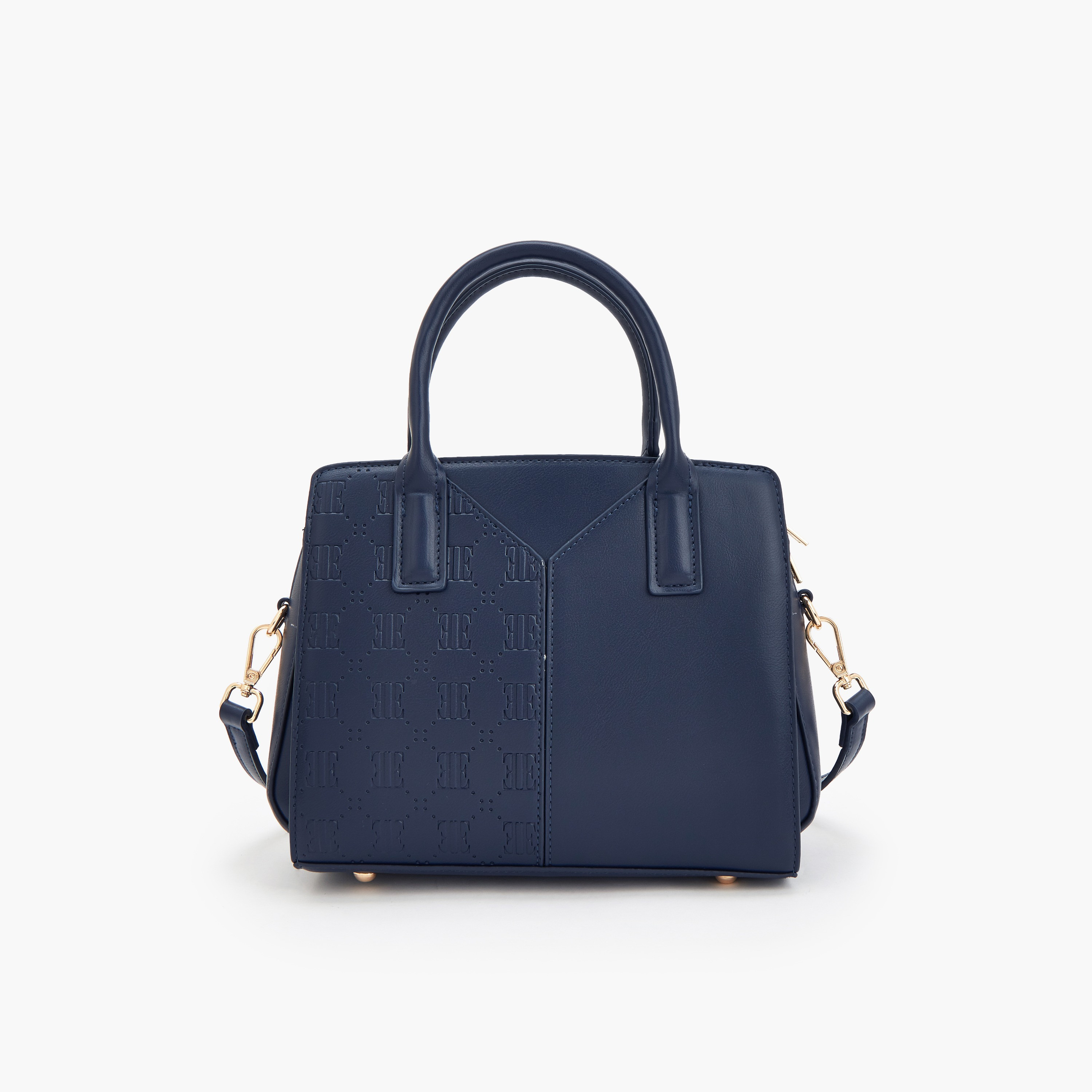 Elle Textured Tote Bag with Zip Closure-women-bagsandwallets-handbags-image-5