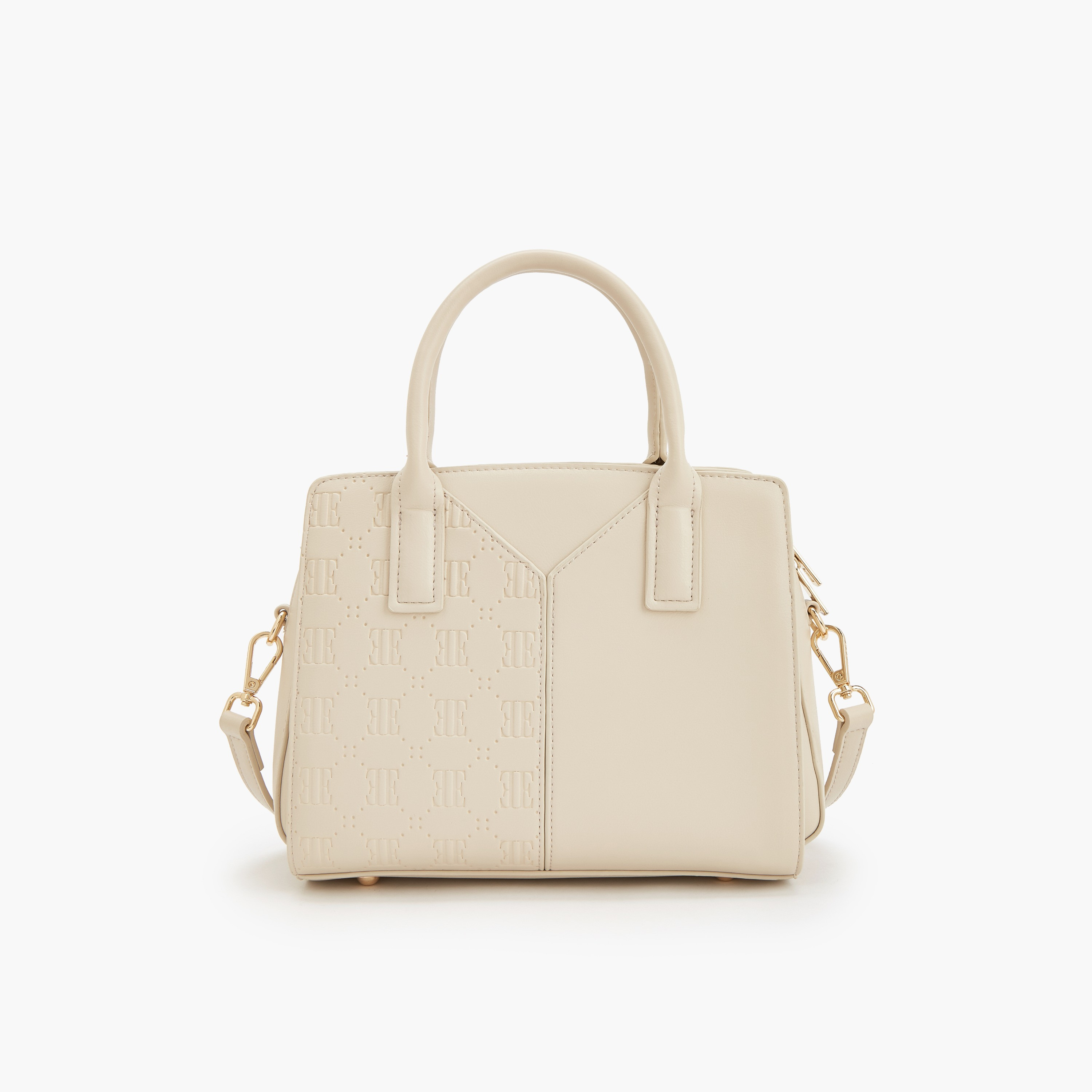 Elle Textured Tote Bag with Zip Closure-women-bagsandwallets-handbags-image-5