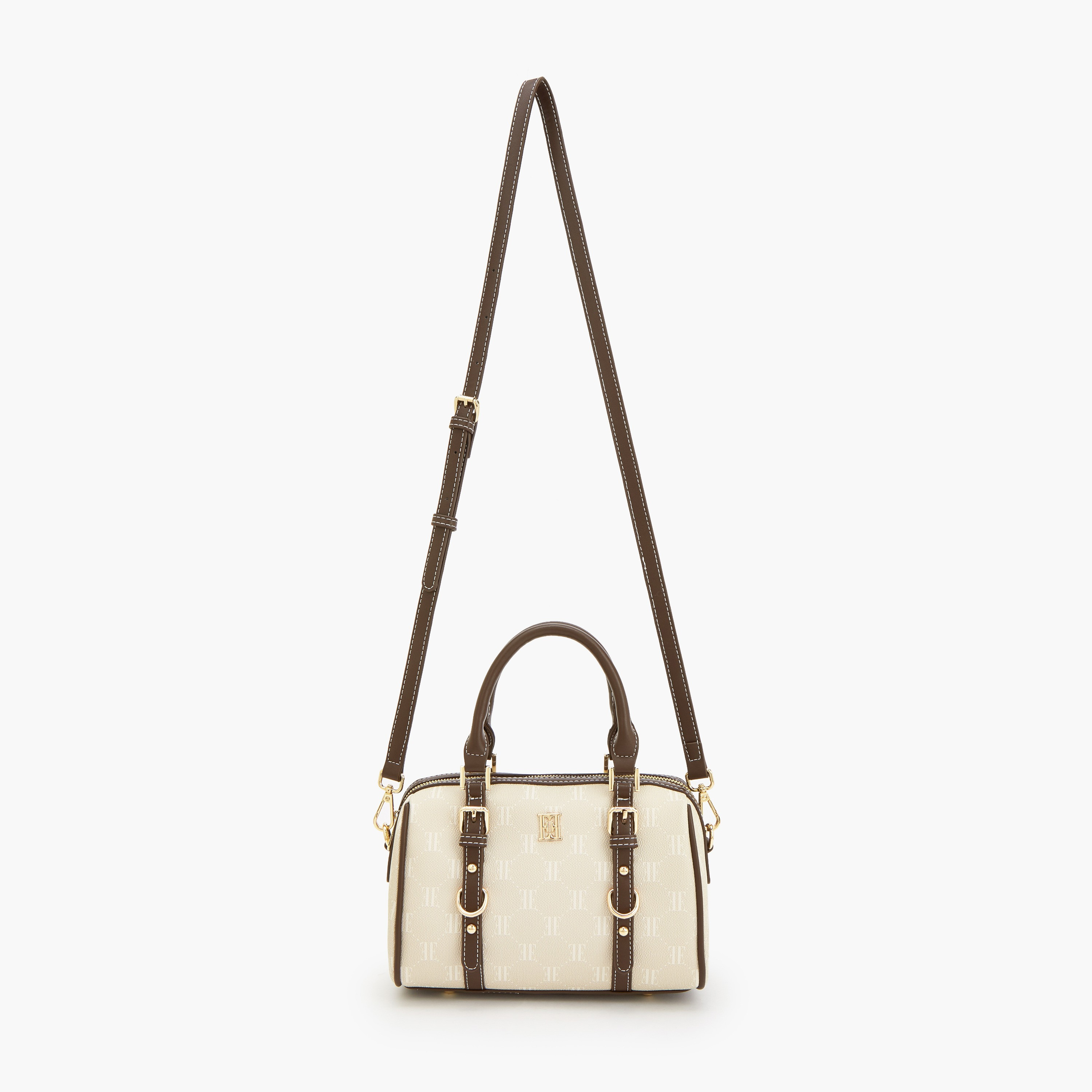 Elle Monogram Print Tote Bag with Detachable Strap-women-bagsandwallets-handbags-image-2
