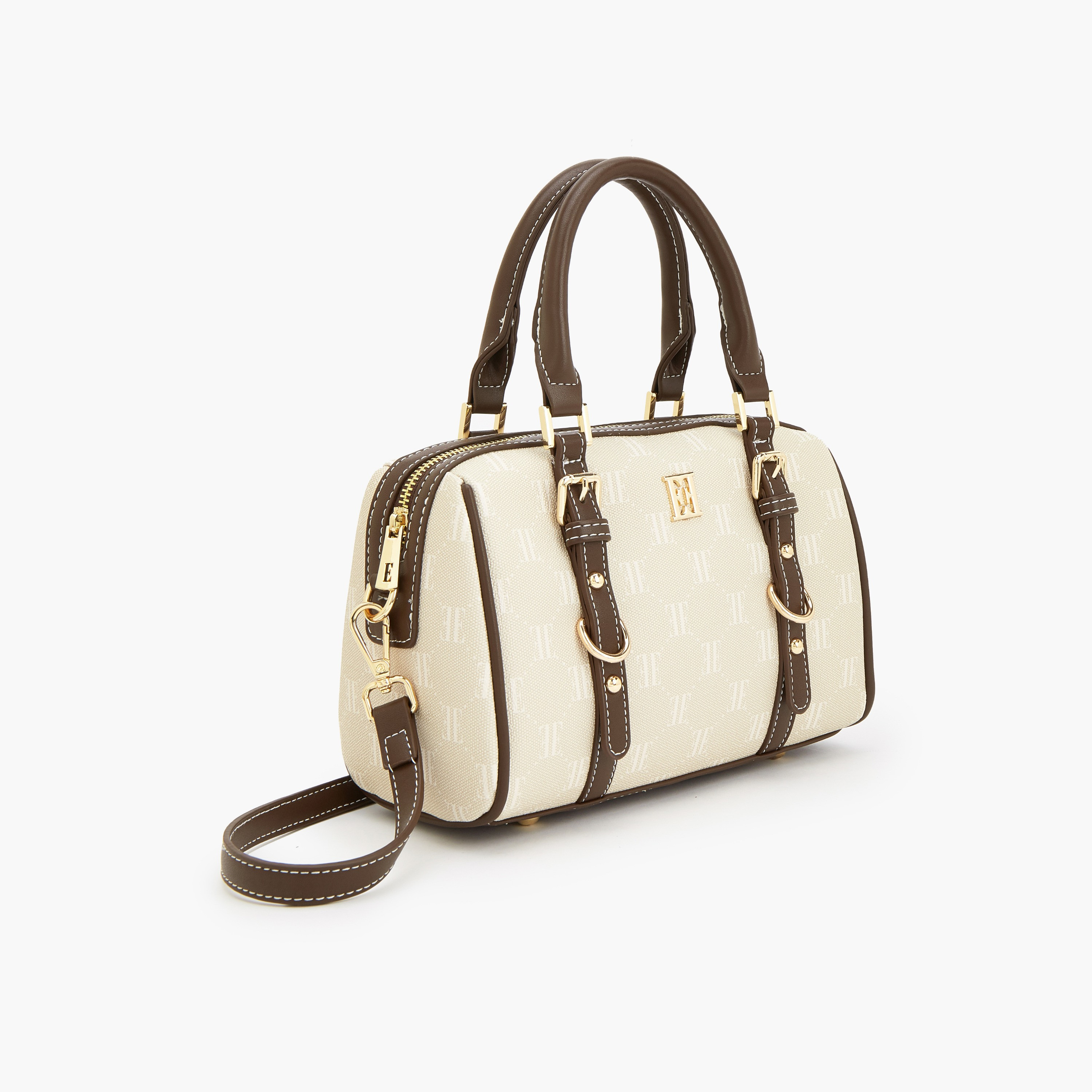 Elle Monogram Print Tote Bag with Detachable Strap-women-bagsandwallets-handbags-image-3