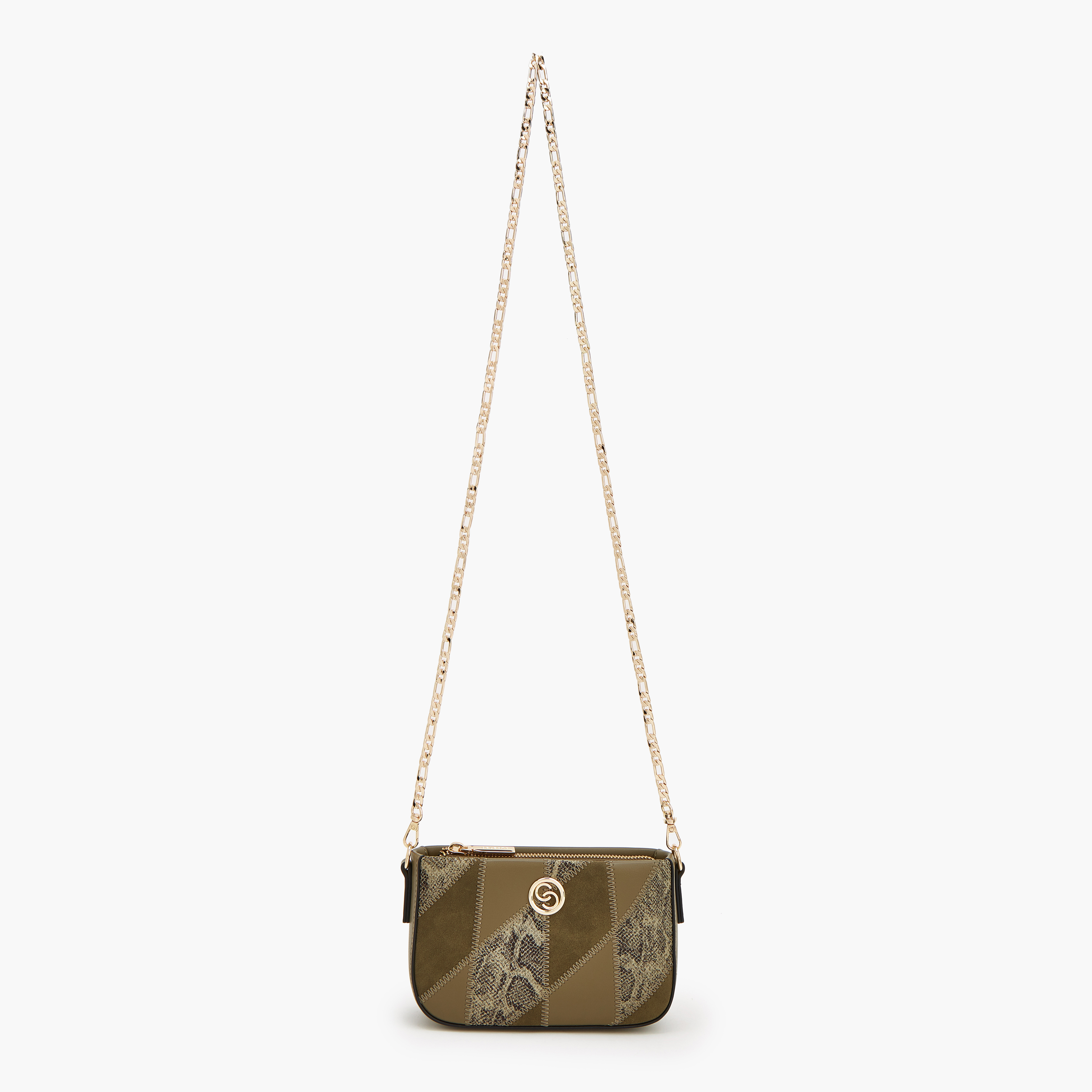 Celeste Textured Crossbody Bag with Chain Strap-women-bagsandwallets-handbags-image-5