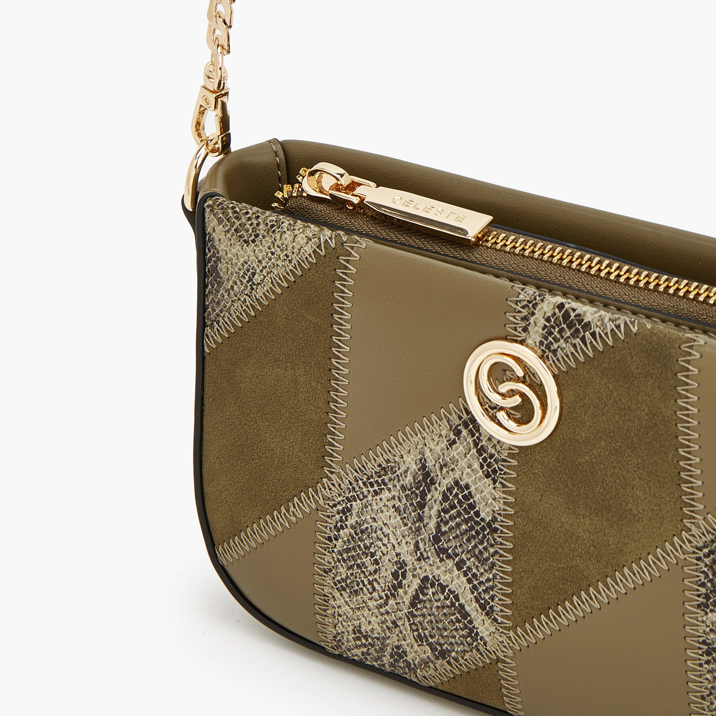 Celeste Textured Crossbody Bag with Chain Strap-women-bagsandwallets-handbags-image-6