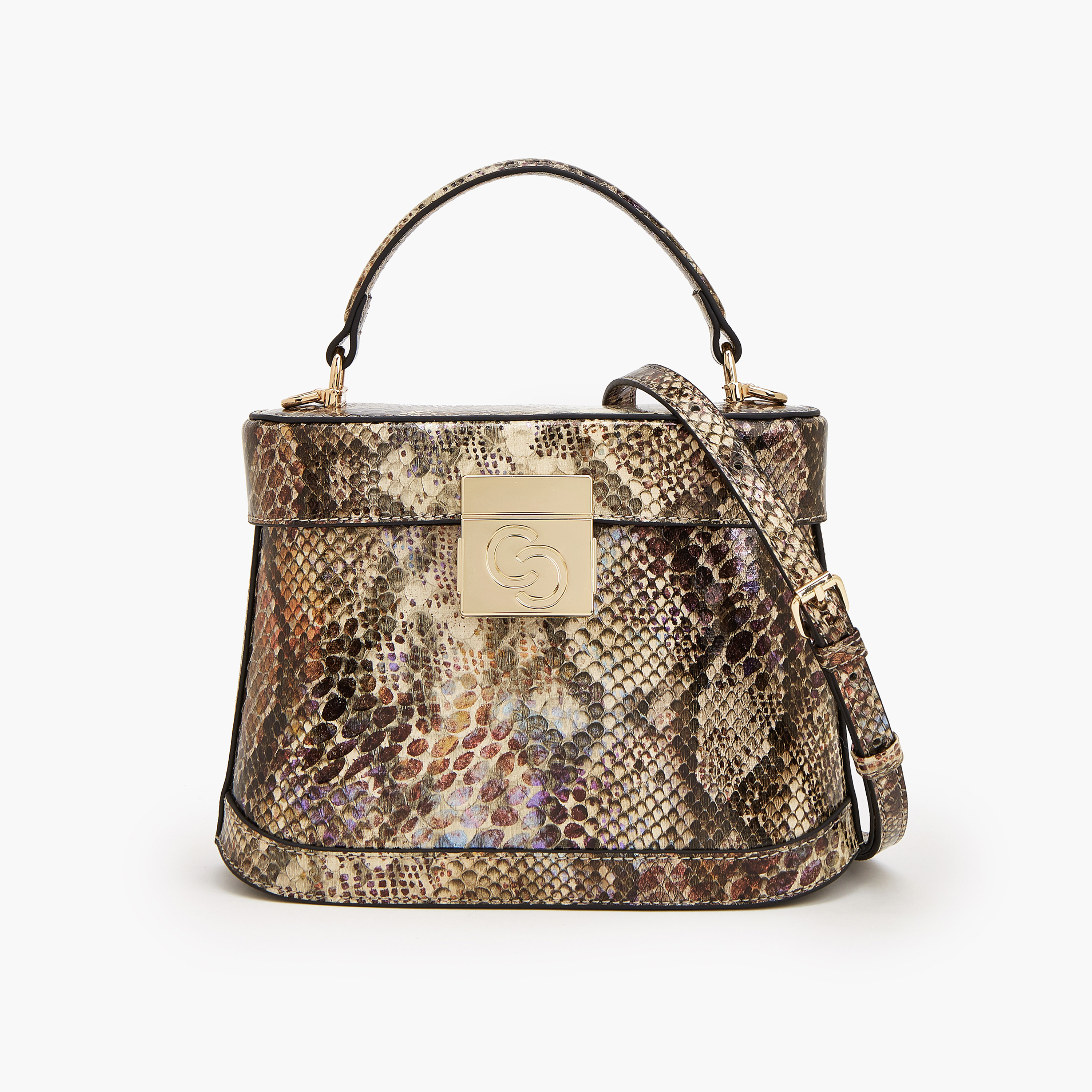 Celeste Animal Print Satchel Bag with Detachable Strap-women-bagsandwallets-handbags-image-1