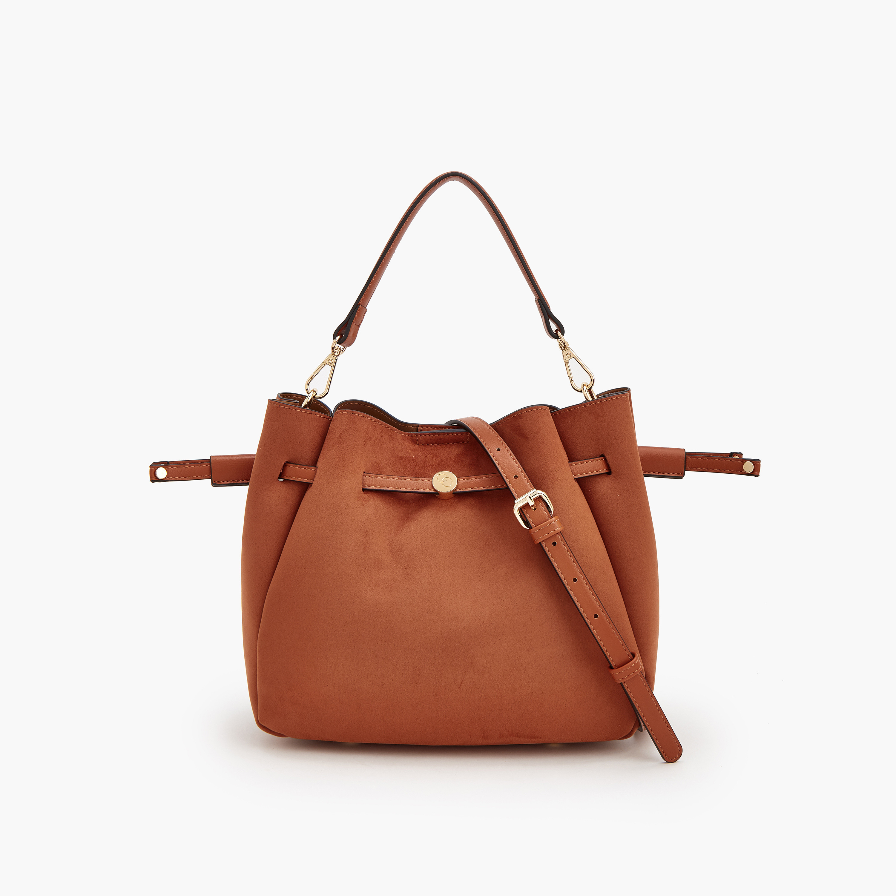 Celeste Suede Bucket Bag with Detachable Strap-women-bagsandwallets-handbags-image-1