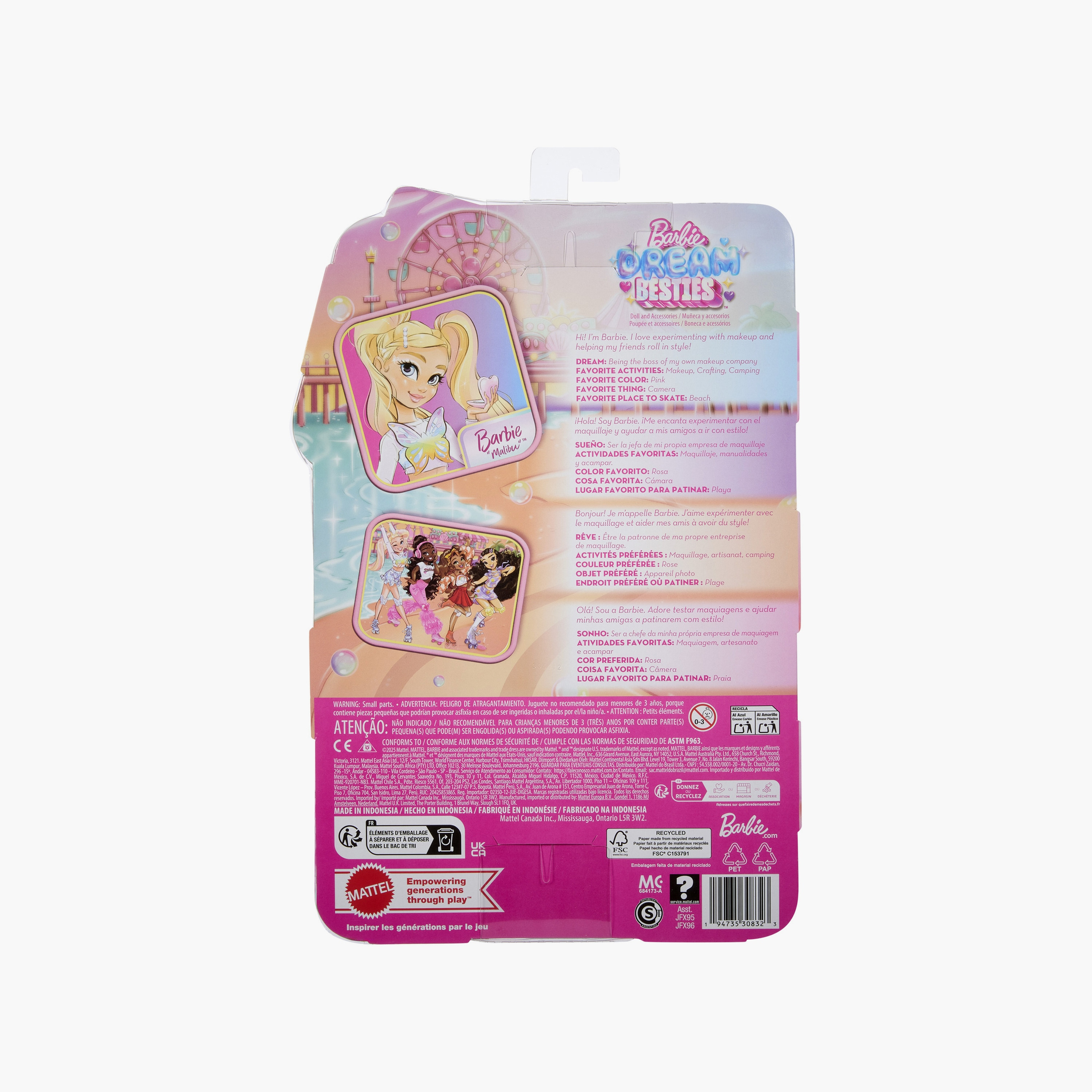 Barbie Dream Besties Roller Skate Malibu Doll with Accessories-toys-dollsandplaysets-dolls-image-3