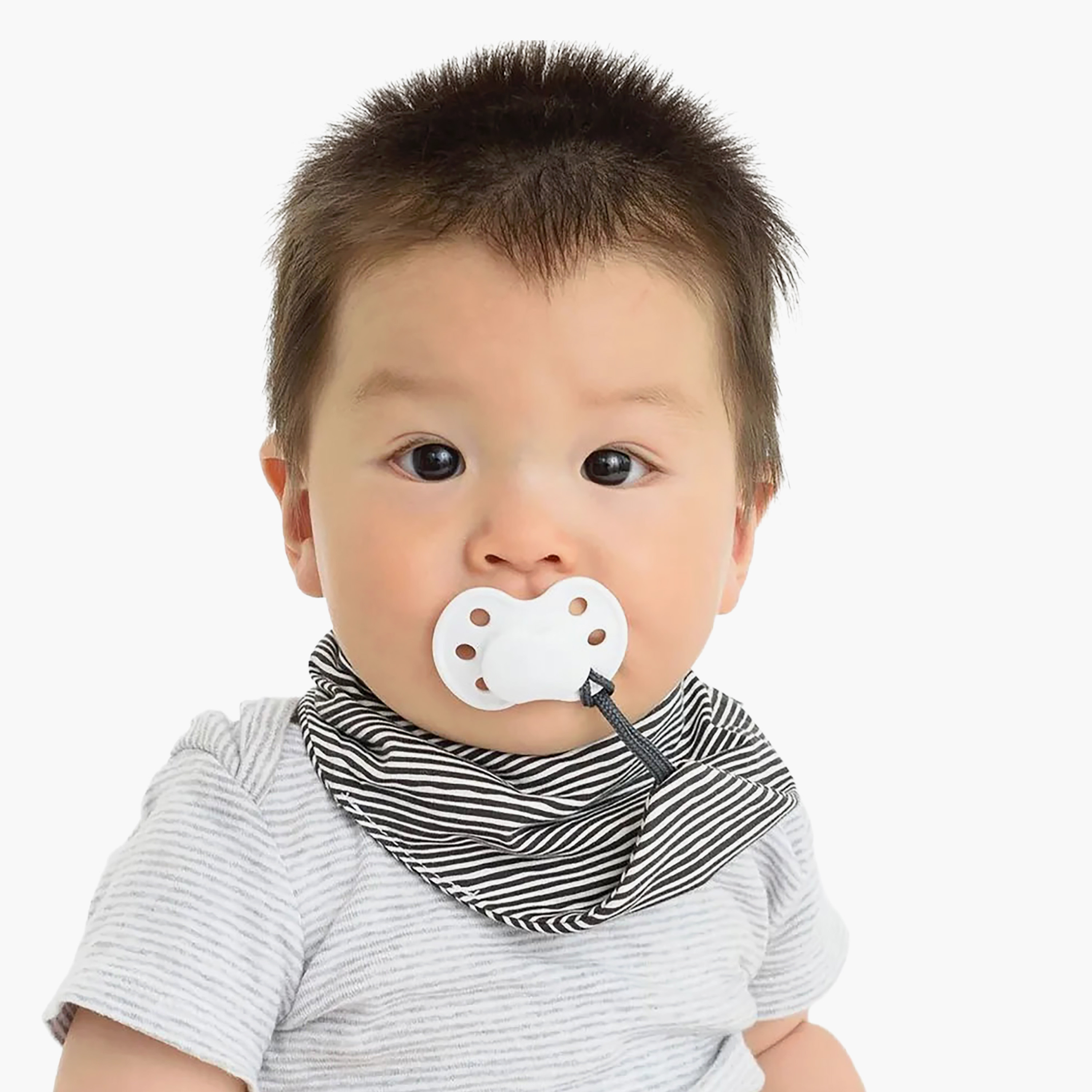 طقم مريلة باندانا بعضاضة وحامل لهاية قطعتين من إنفانتينو-baby-feeding-bibs-image-5