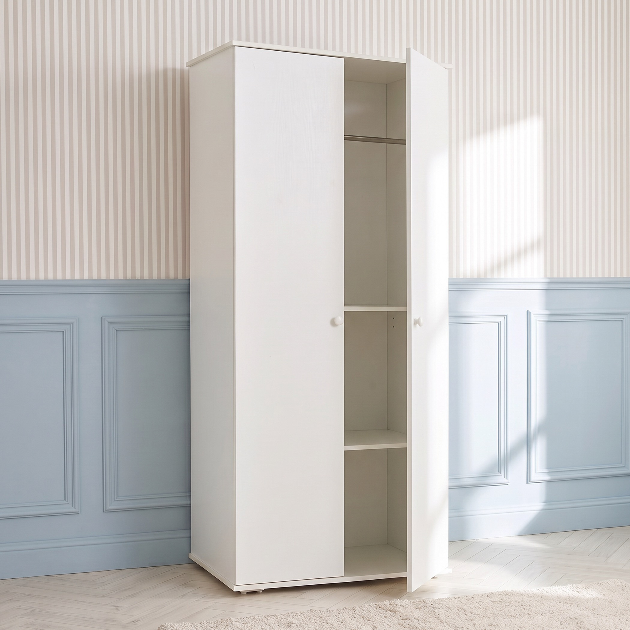 Juniors Universal Wardrobe with 2 Doors-baby-nursery-furniture-wardrobesandstorage-image-2