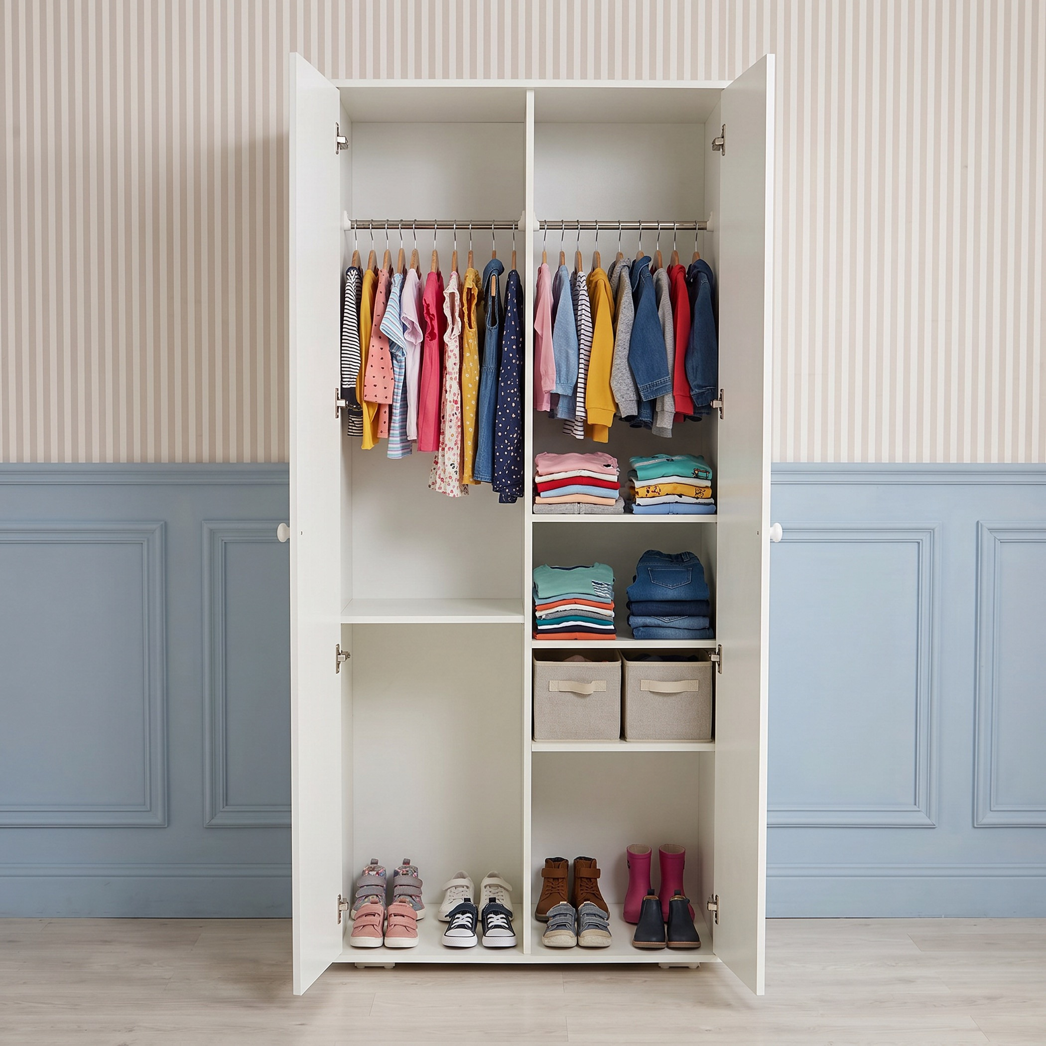 Juniors Universal Wardrobe with 2 Doors-baby-nursery-furniture-wardrobesandstorage-image-4