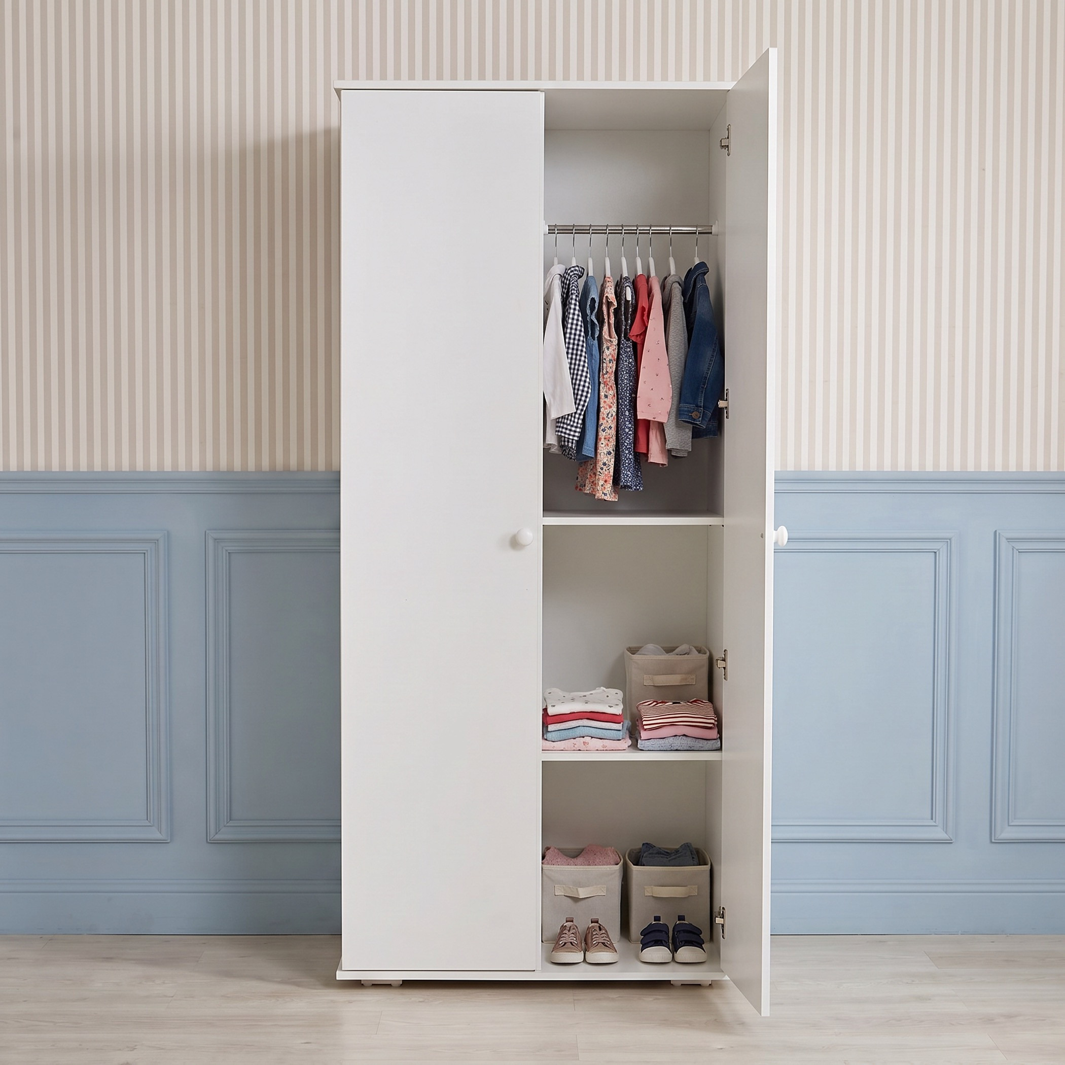 Juniors Universal Wardrobe with 2 Doors-baby-nursery-furniture-wardrobesandstorage-image-5
