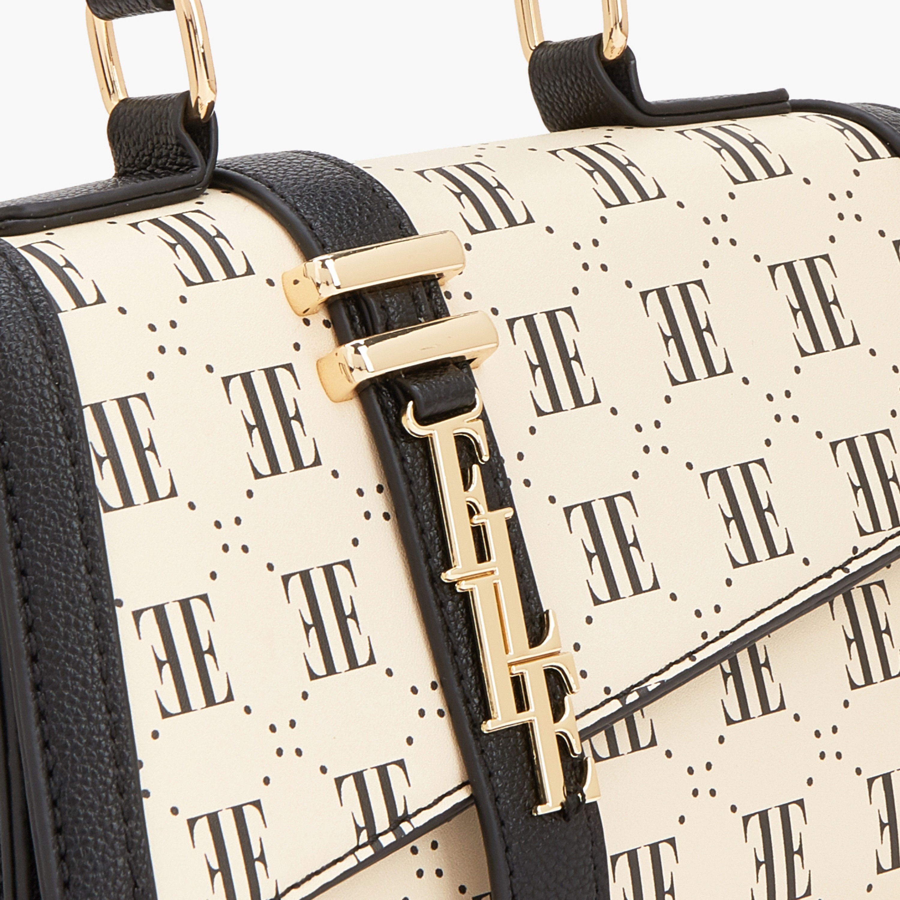 Elle Monogram Print Satchel Bag with Detachable Strap-women-bagsandwallets-handbags-image-4