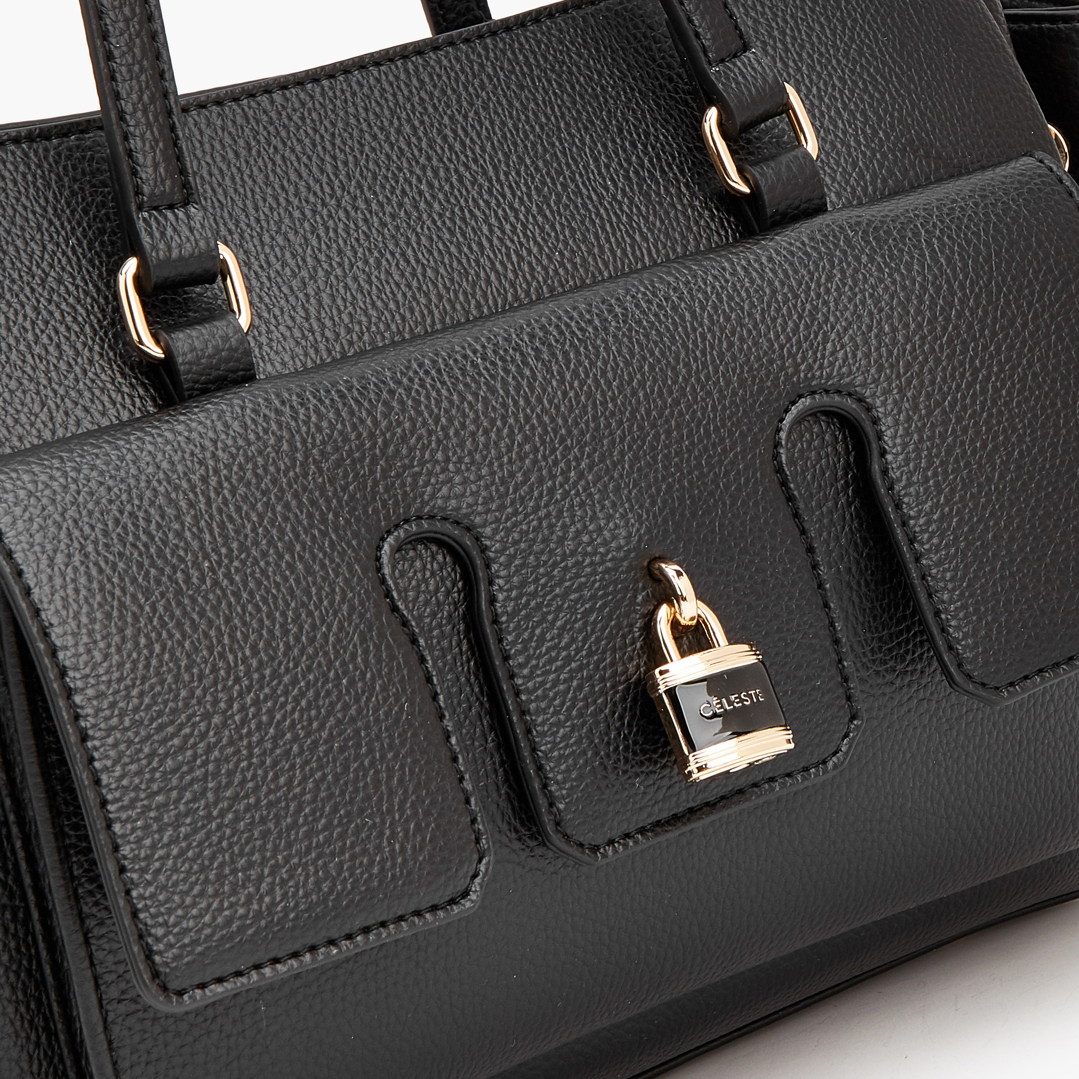 Celeste Metallic Accent Tote Bag with Zip Closure-women-bagsandwallets-handbags-image-3