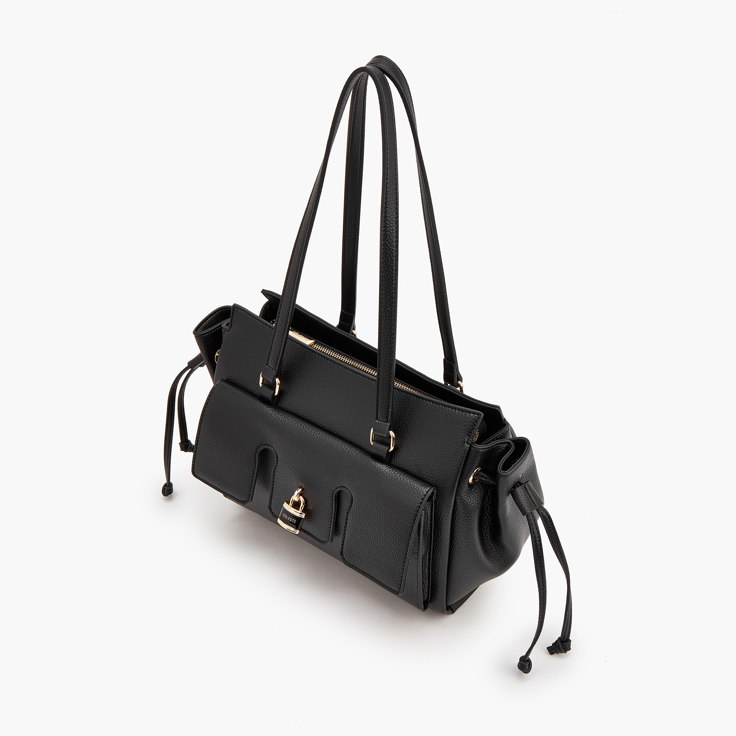 Celeste Metallic Accent Tote Bag with Zip Closure-women-bagsandwallets-handbags-image-5