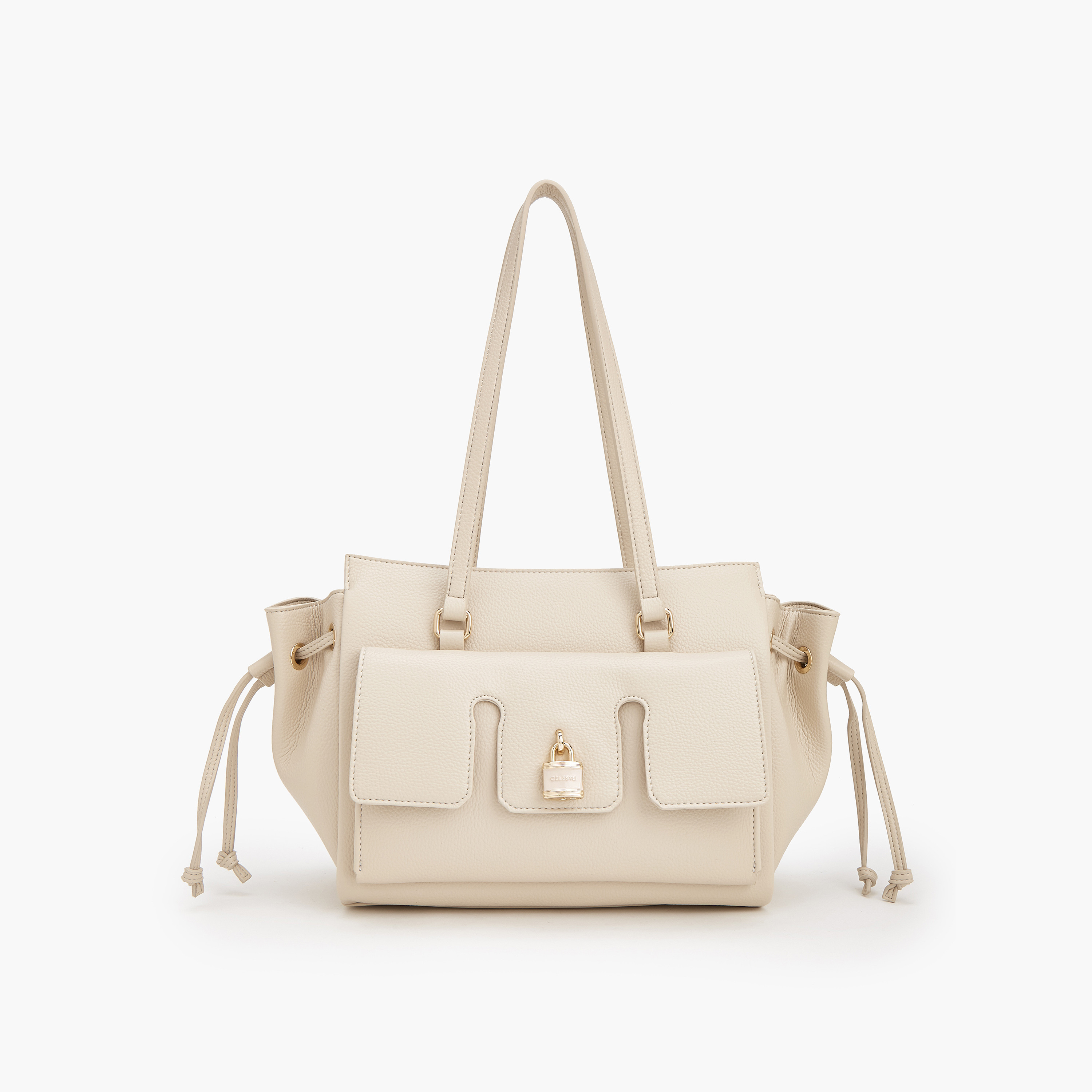 Celeste Metallic Accent Tote Bag with Zip Closure-women-bagsandwallets-handbags-image-1